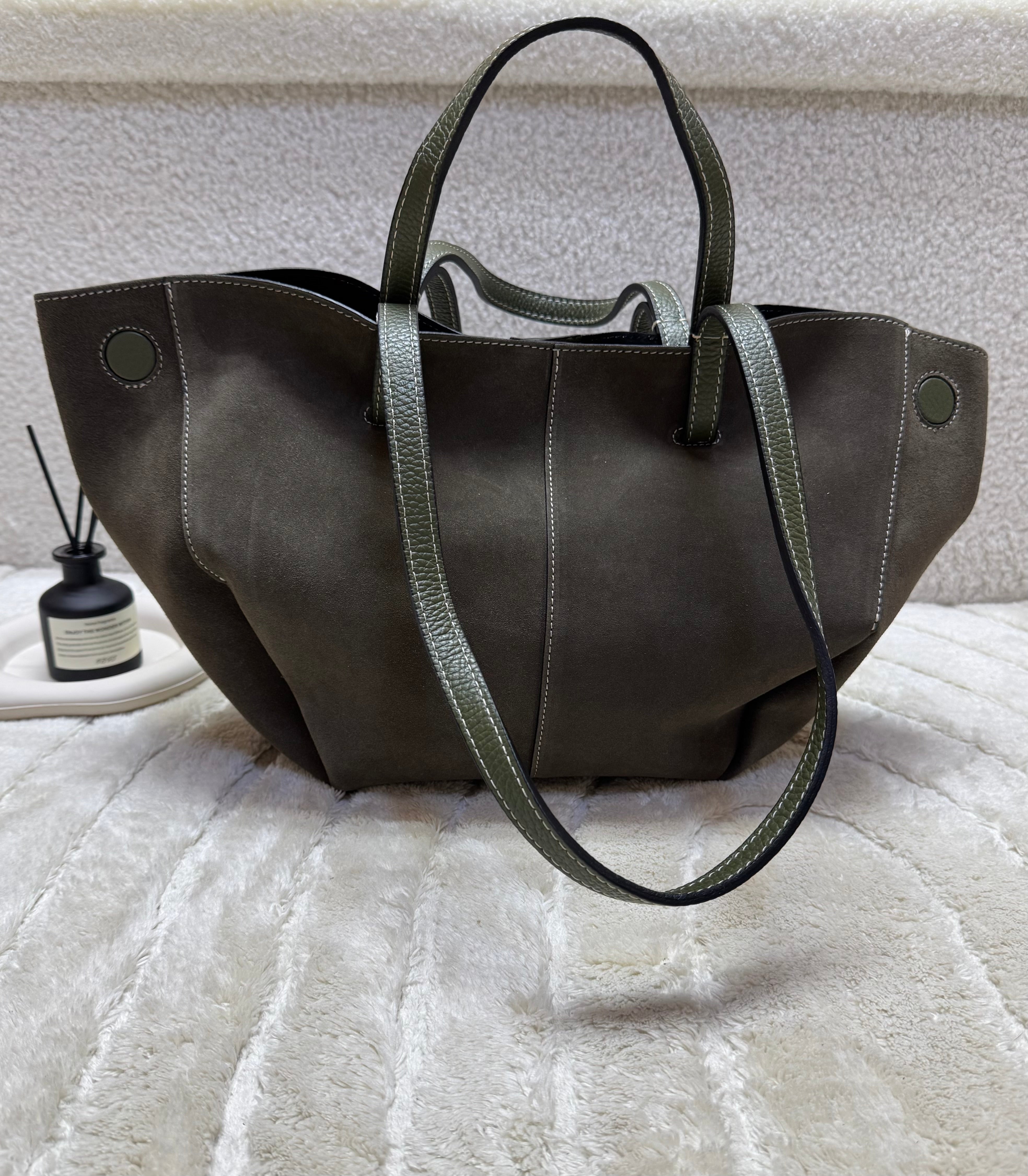 Sac Inspi Cyme Polene Kaki - 100% Cuir 🇮🇹