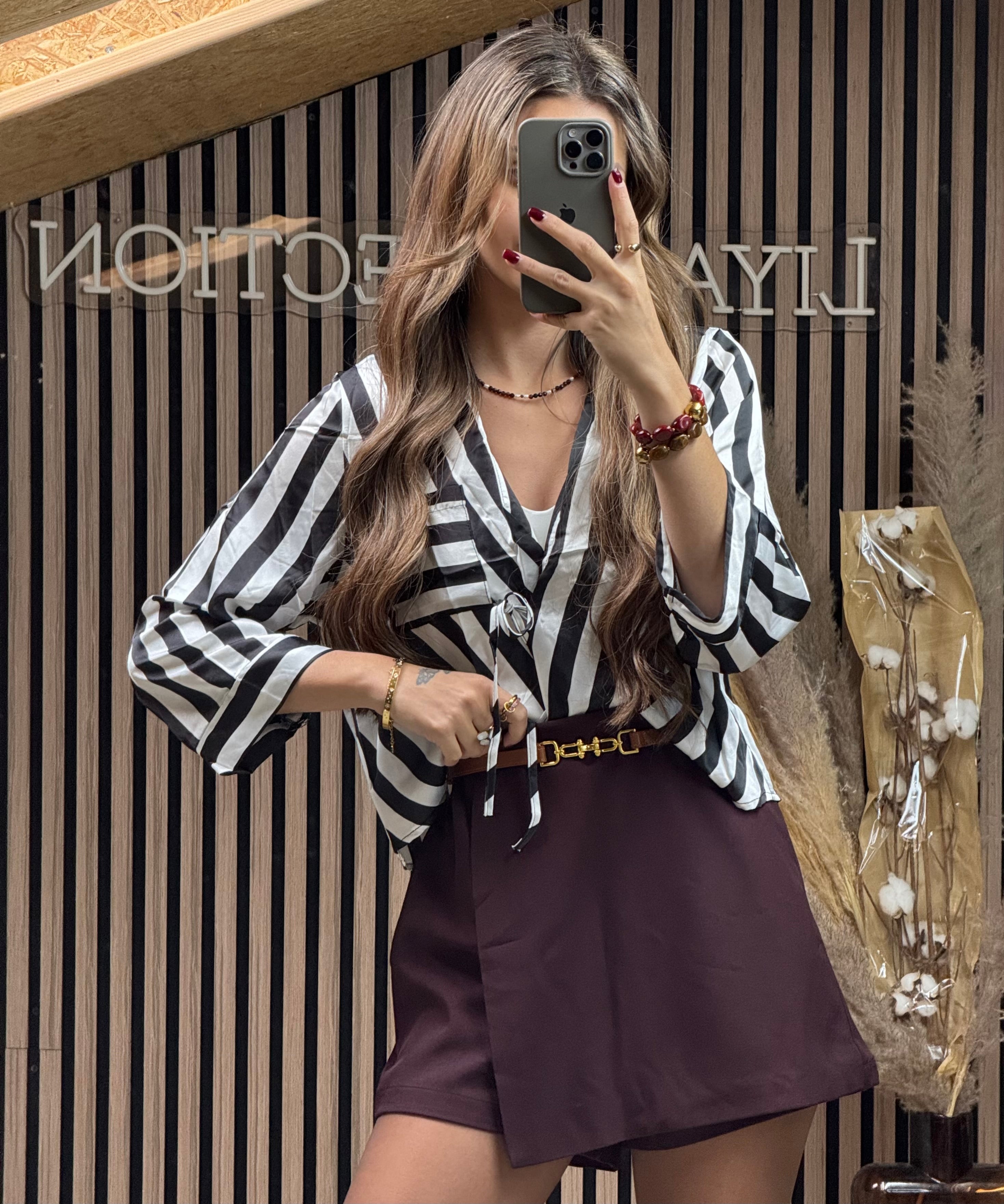 Chemise Gaelle Noir et Blanc