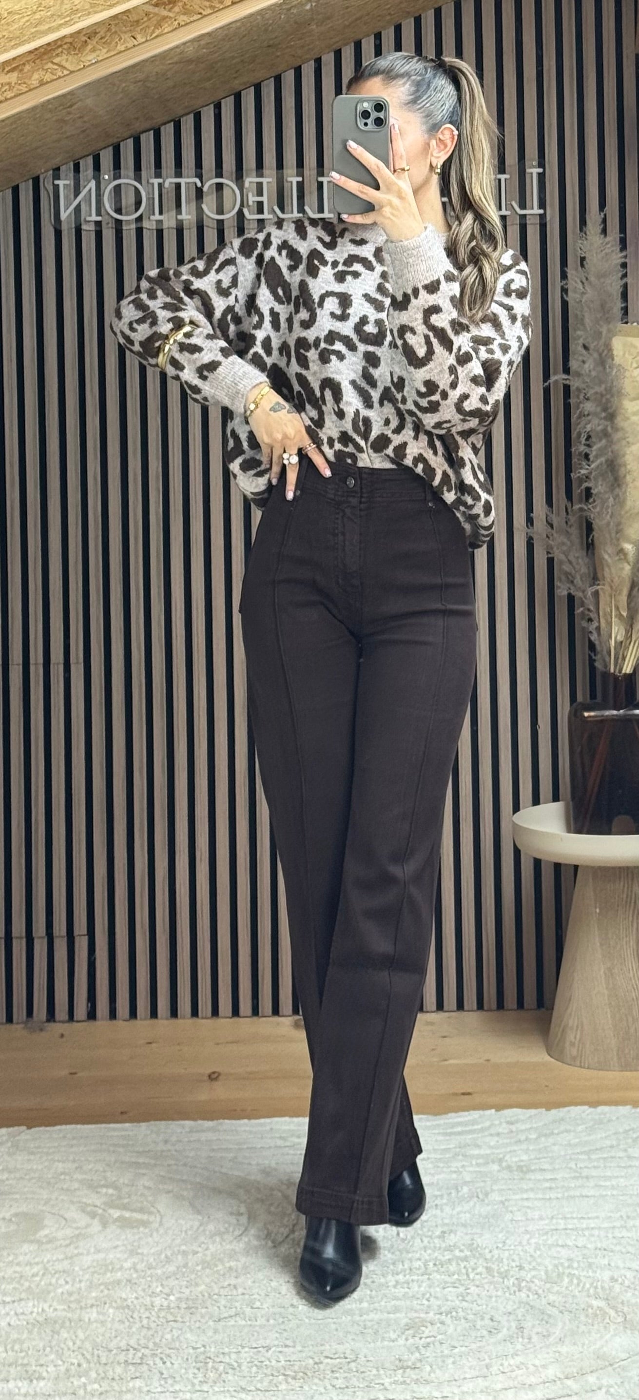 Pantalon Laila Marron