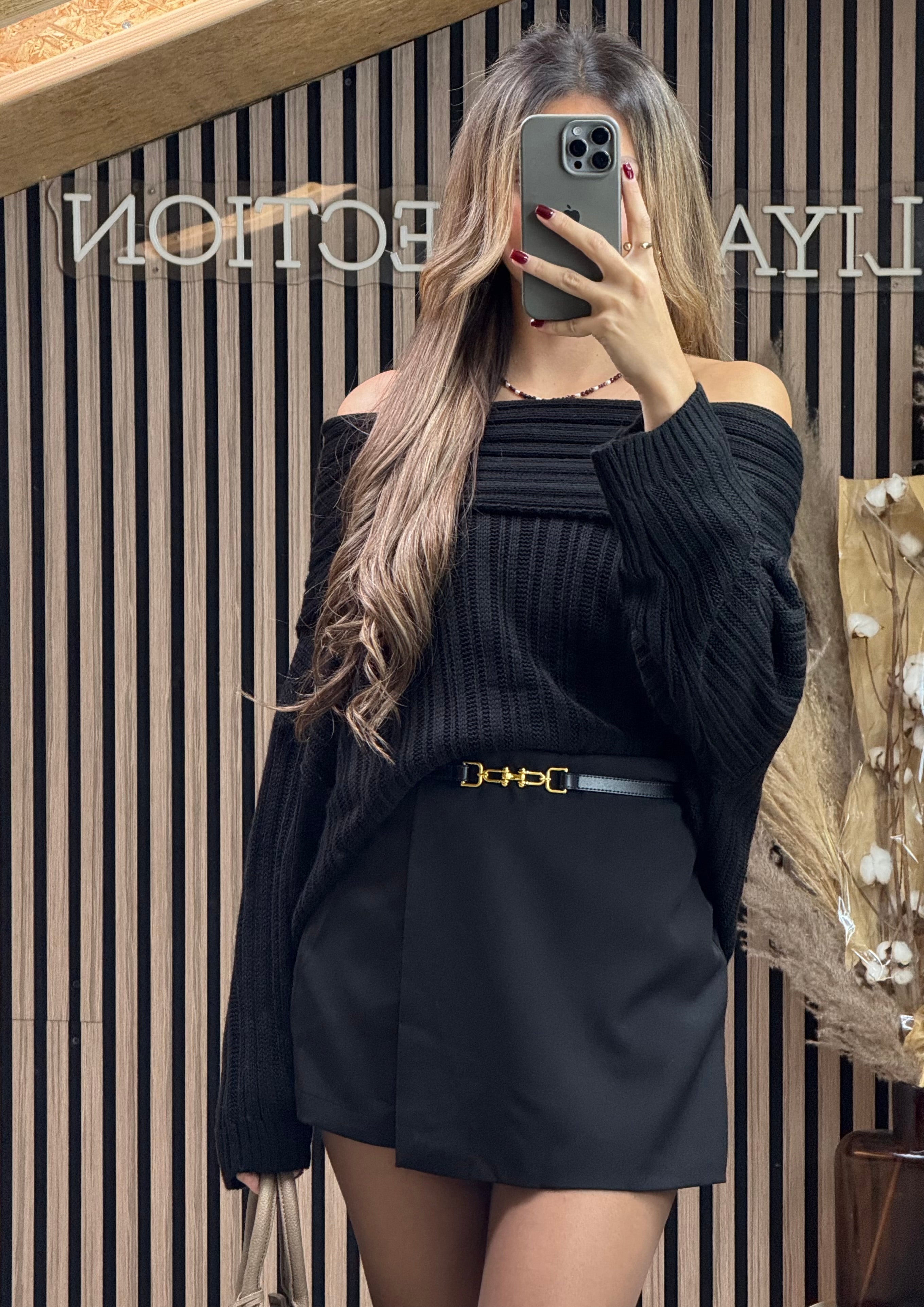 Jupe-short Clara Noir