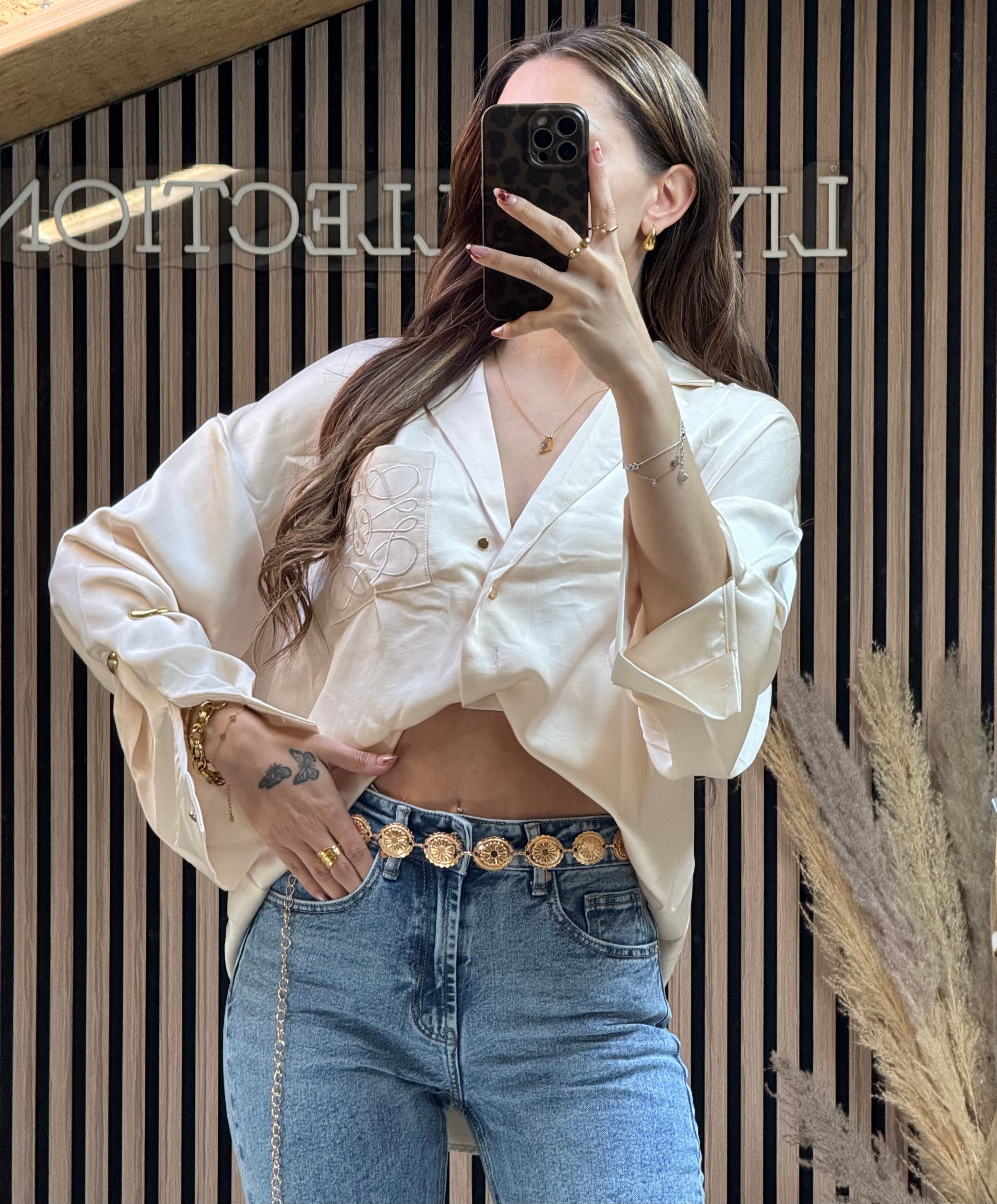 Chemise inspi Loewe Écru
