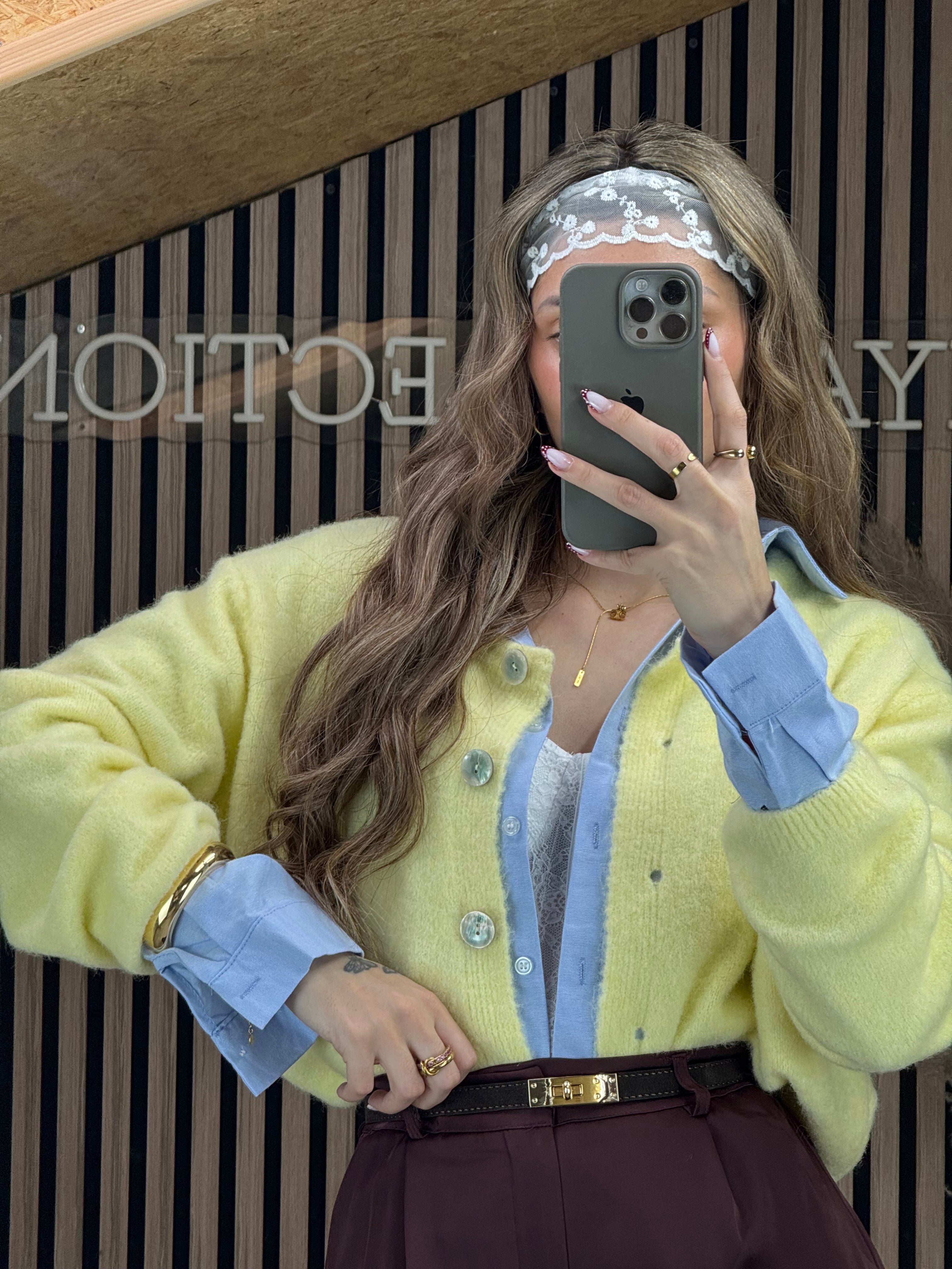 Foulard brodé Dentelle blanc