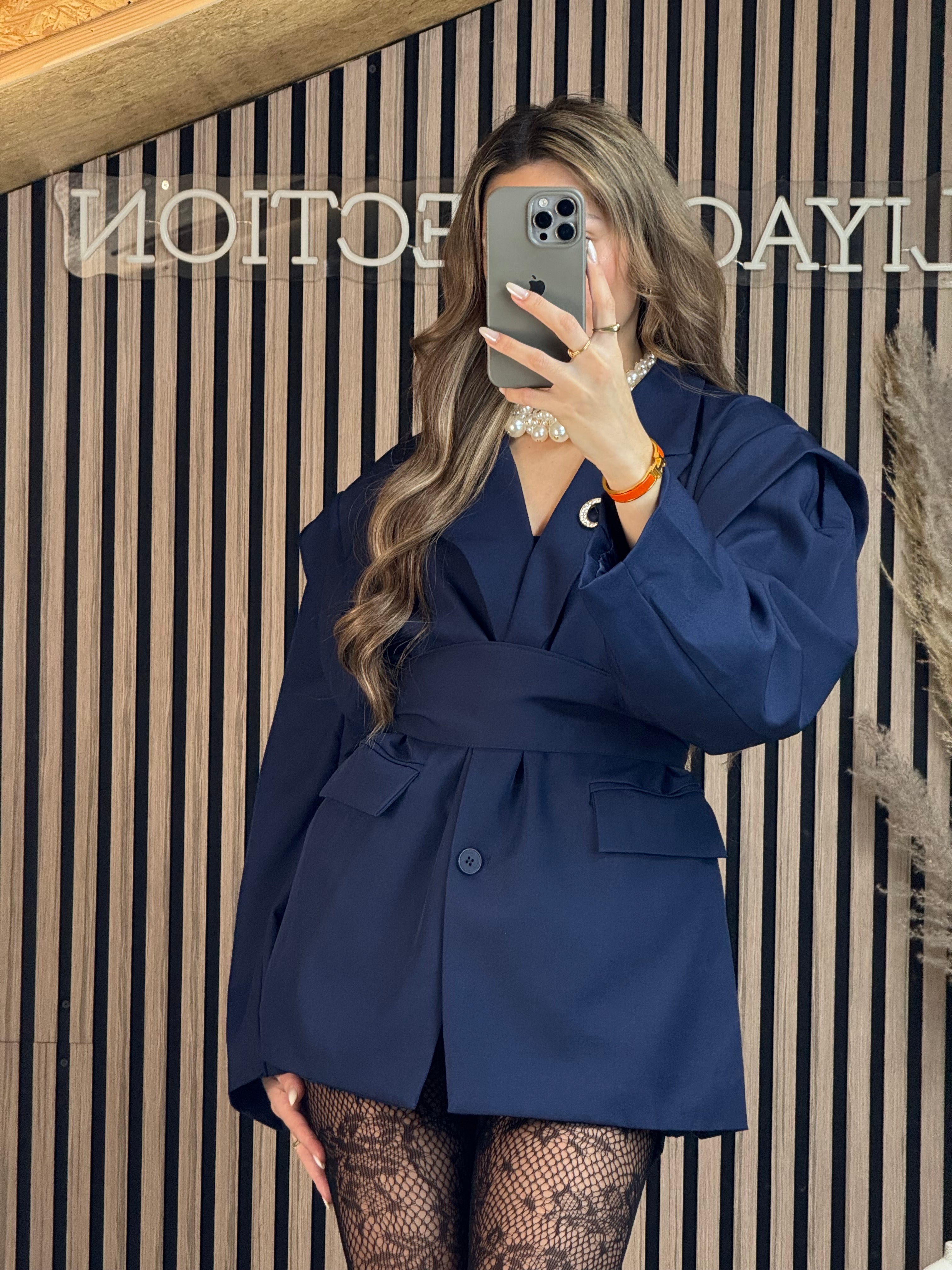 Blazer cintré « Haute Qualité »Bleu Marine