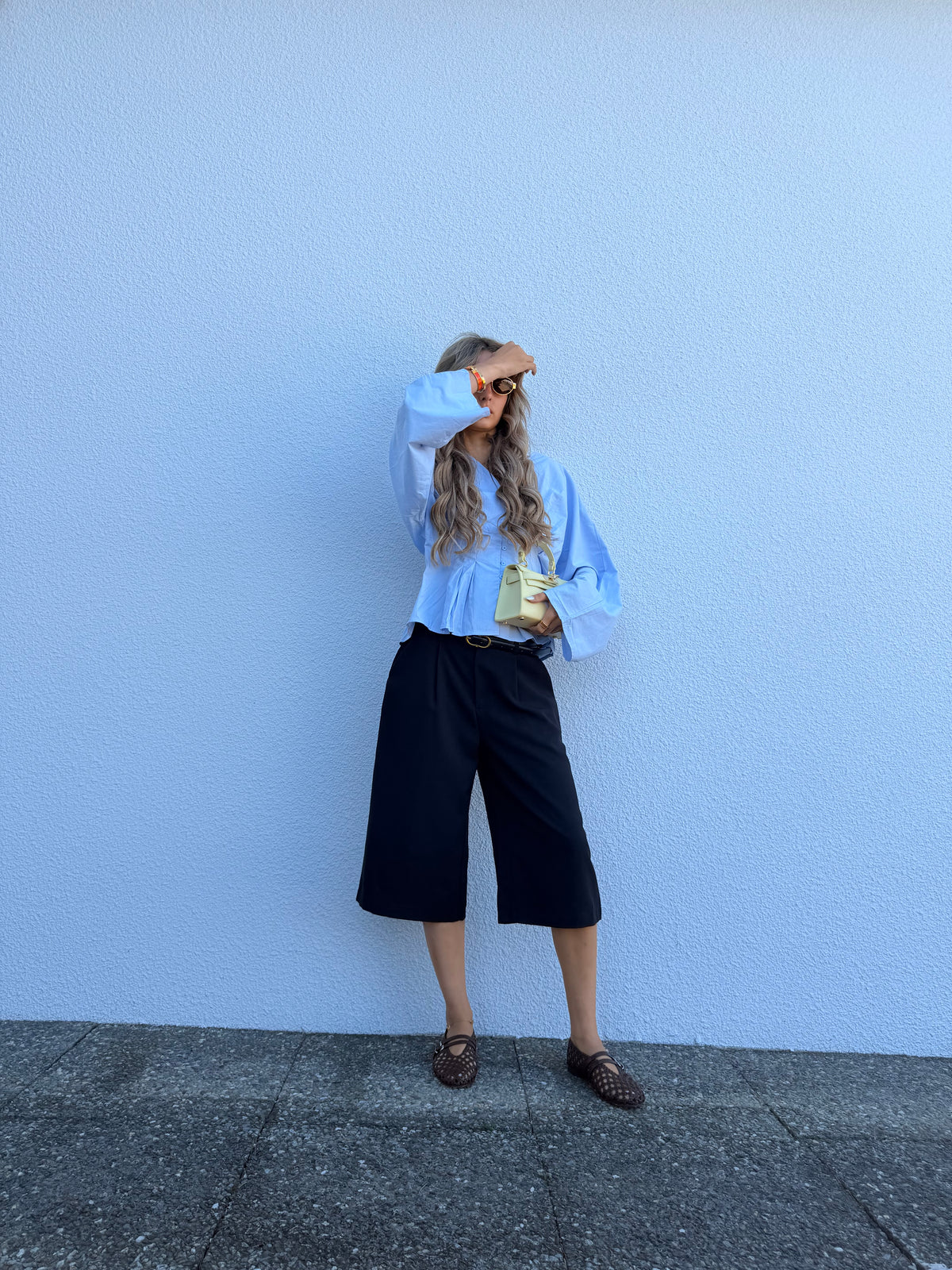 Chemise cintré bleu