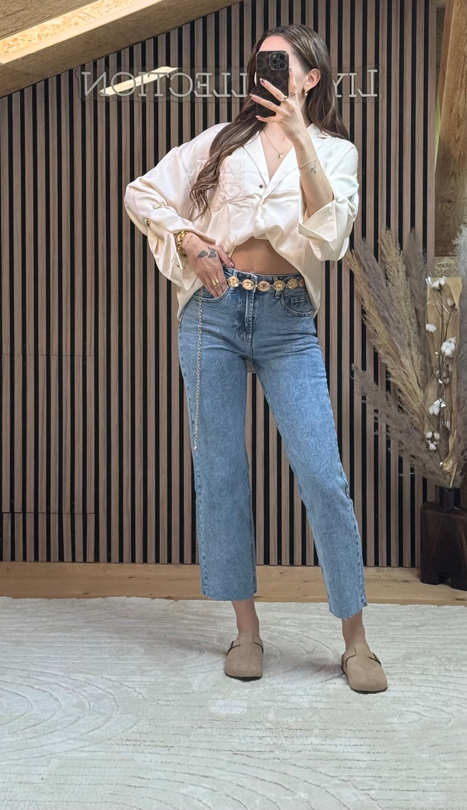 Chemise inspi Loewe Écru