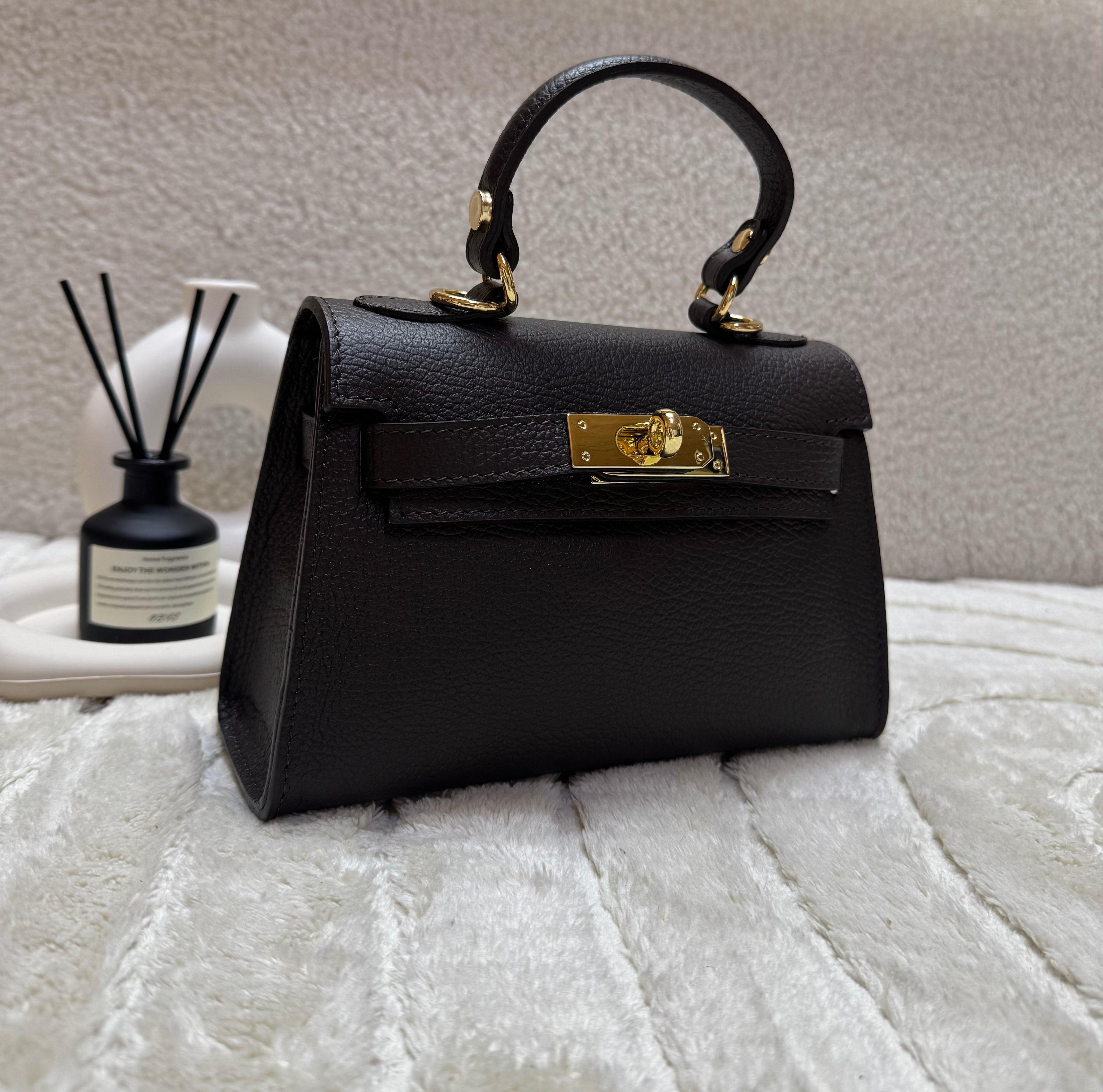 Sac inspi H Marron - 100% cuir 🇮🇹