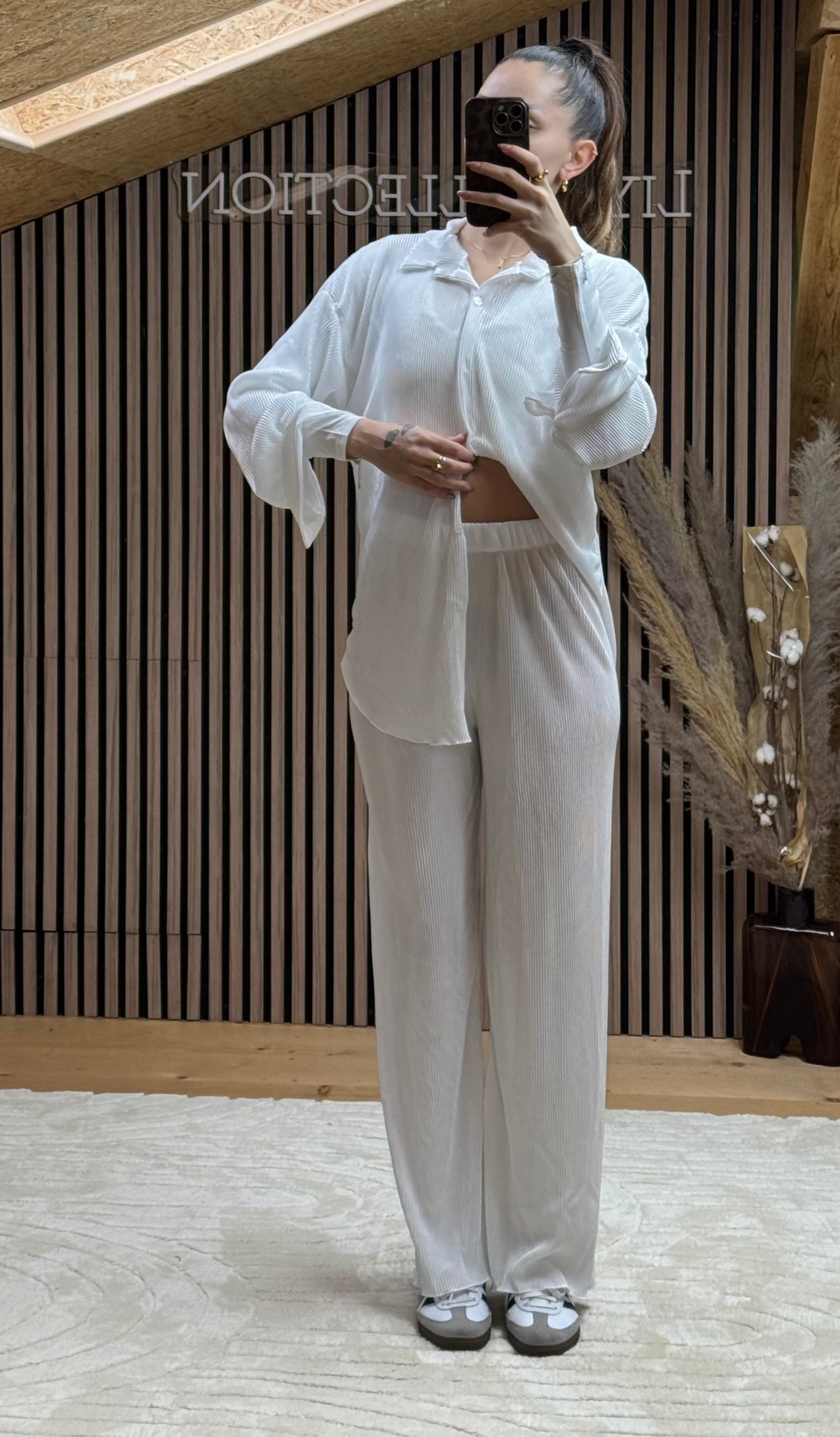 Ensemble Plissé Blanc