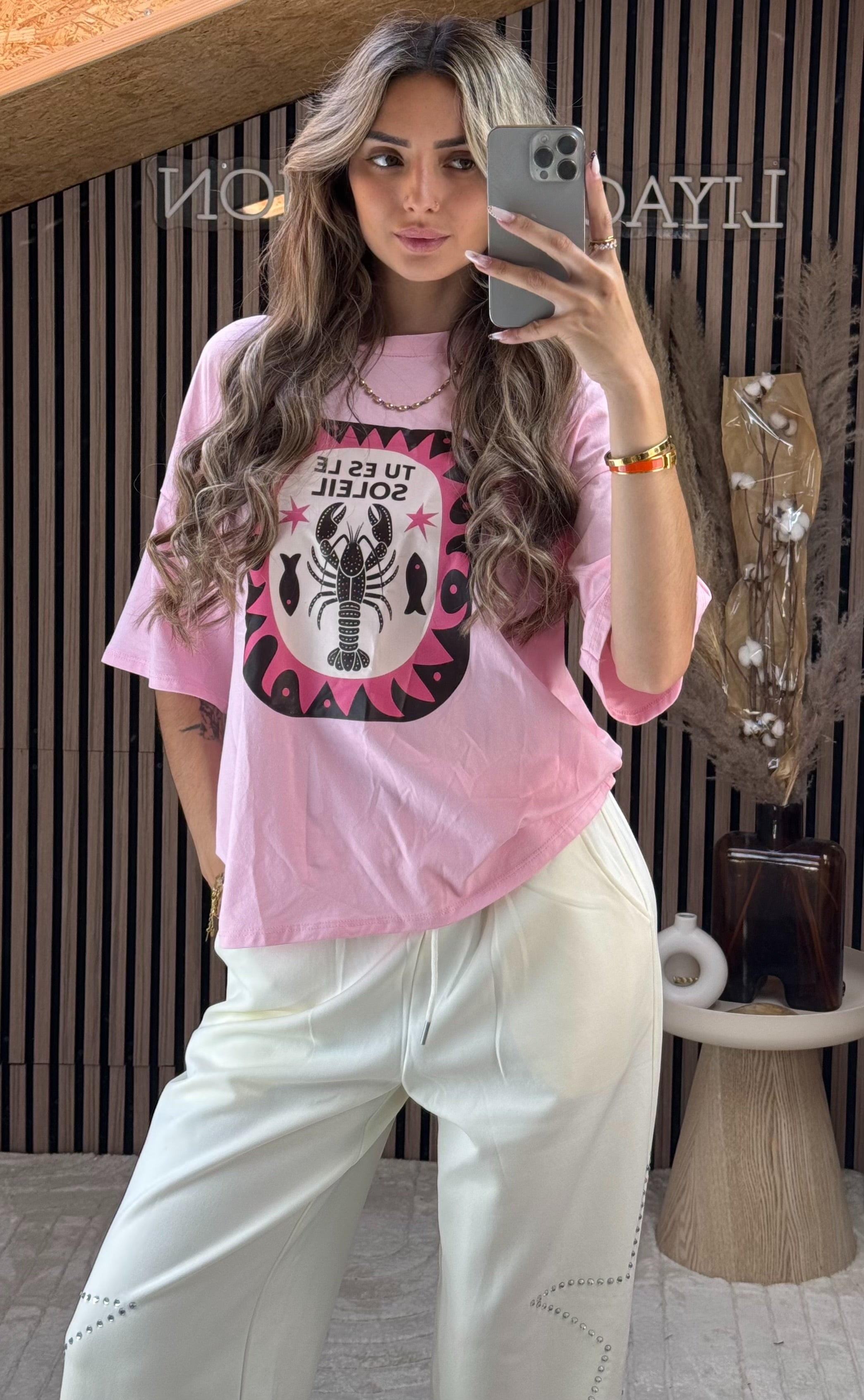T-Shirt Le Soleil Homard Rose