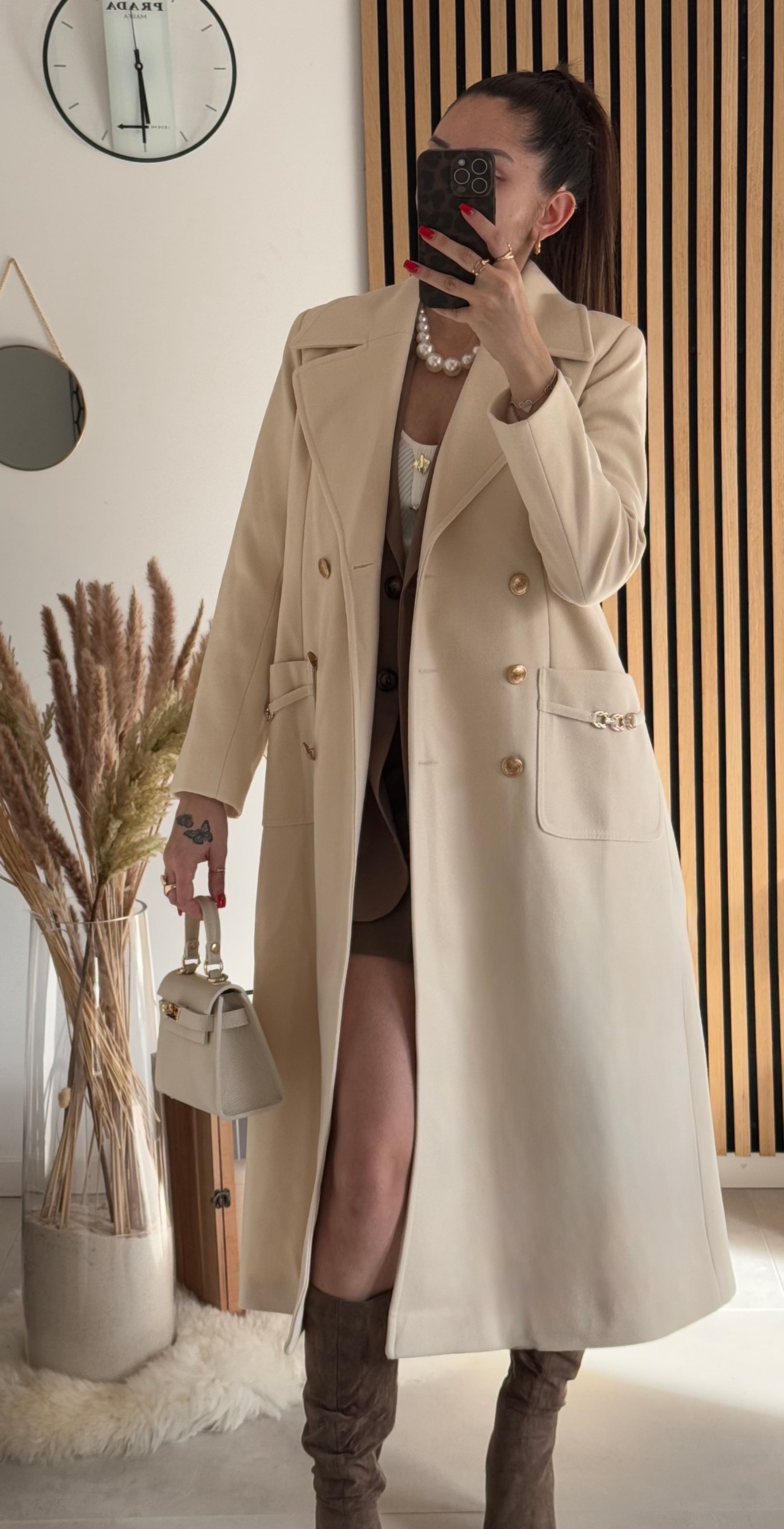 Sac inspi H Beige - 100% cuir 🇮🇹