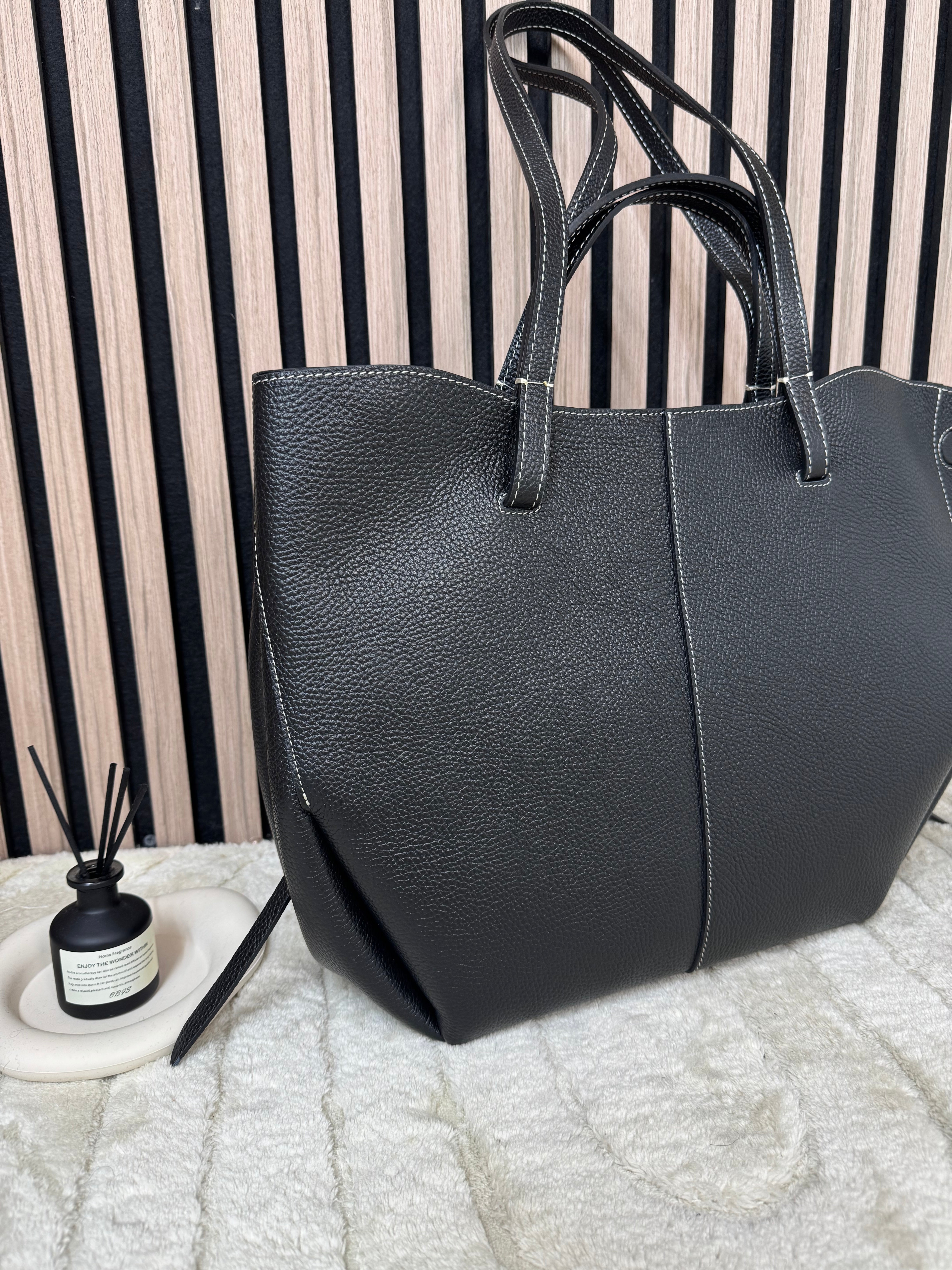 Sac Inspi Cyme Polene Noir - 100% Cuir 🇮🇹