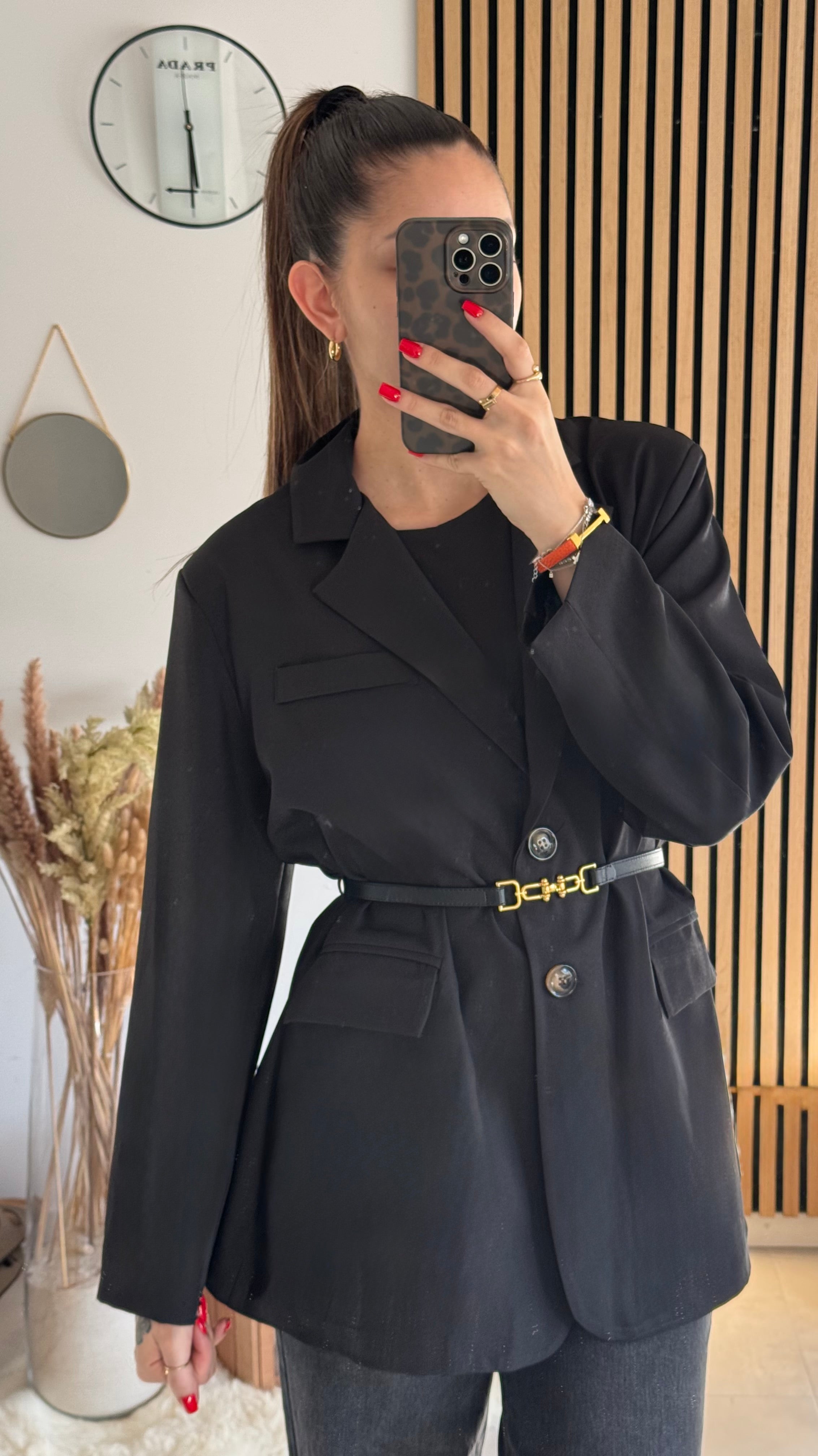 Ceinture Noir 100% Cuir 🇮🇹