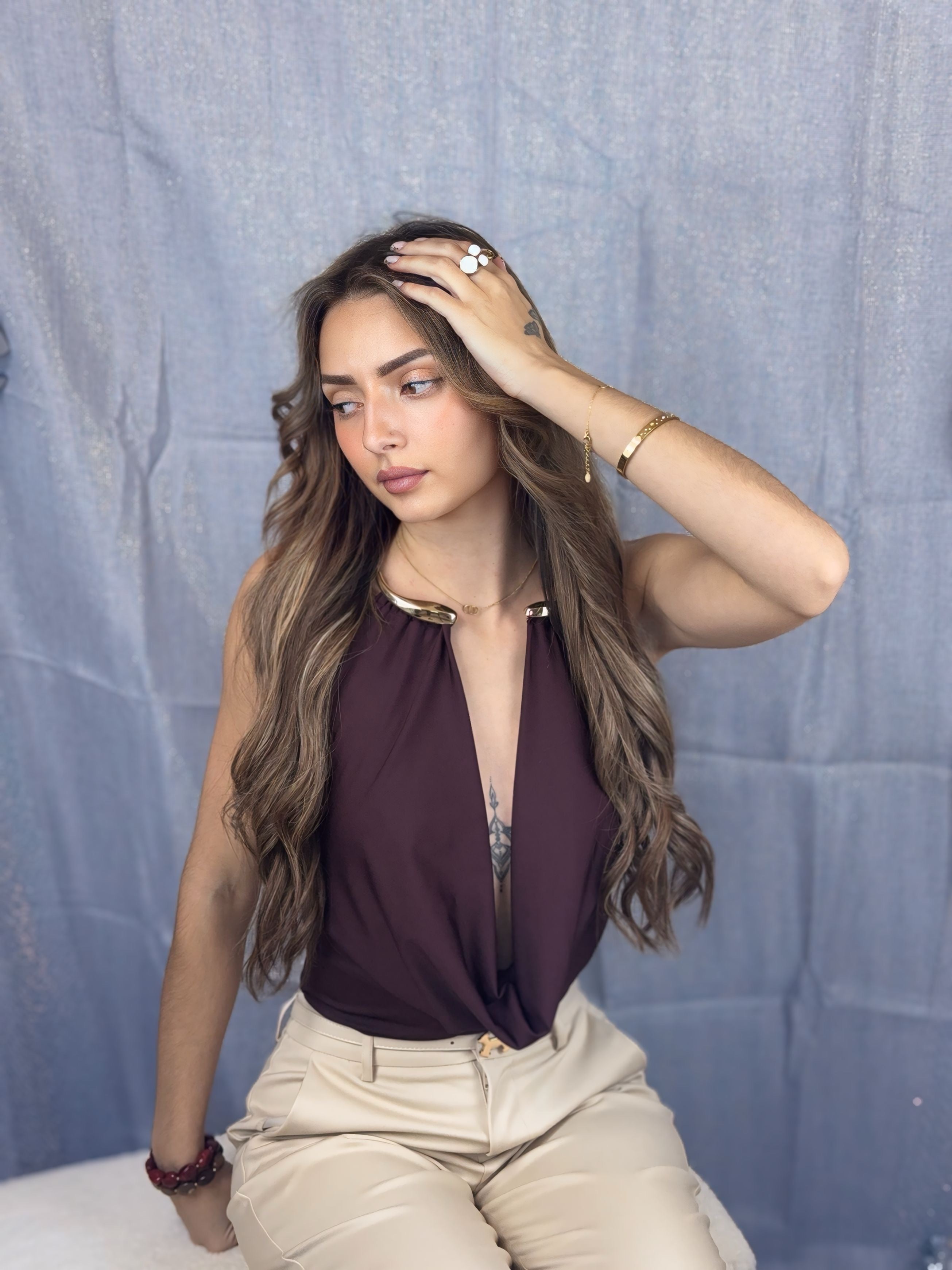 Body effet collier bordeaux