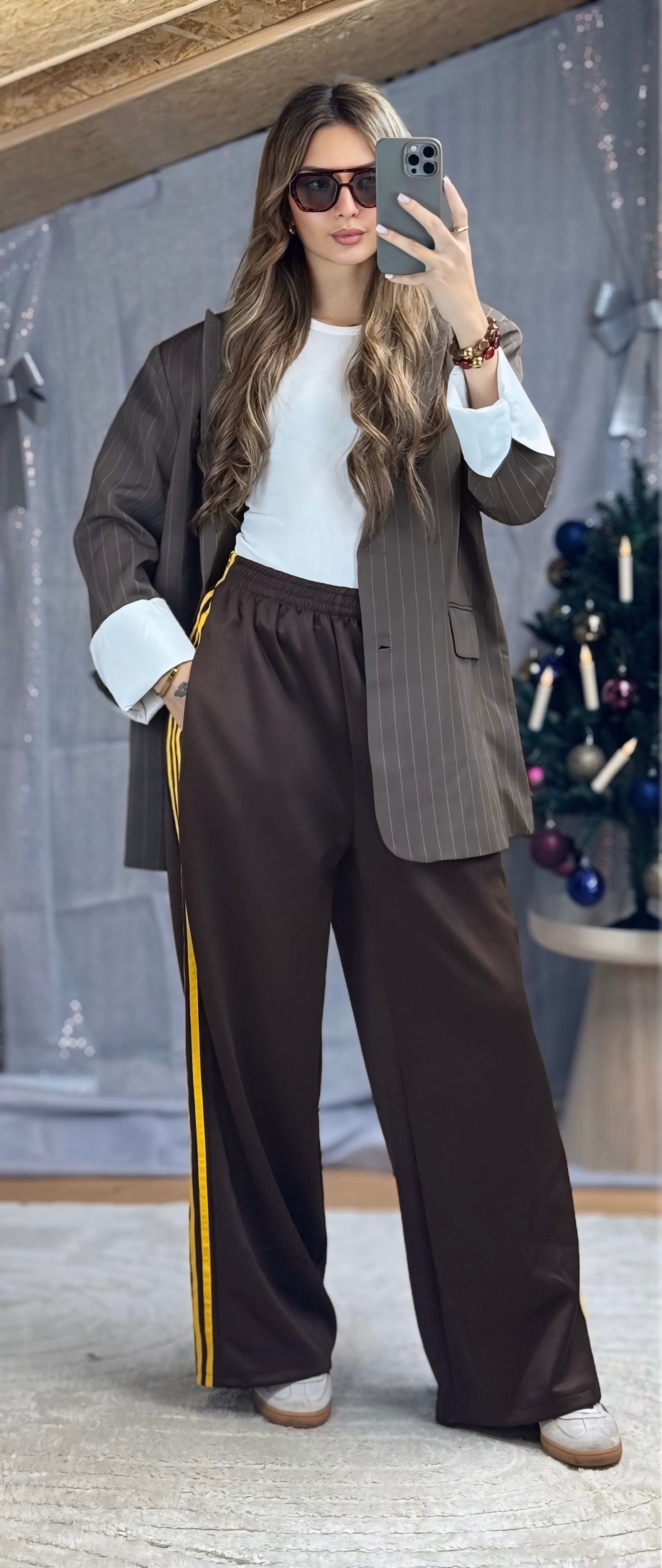 Pantalon Inspi A Marron/Jaune