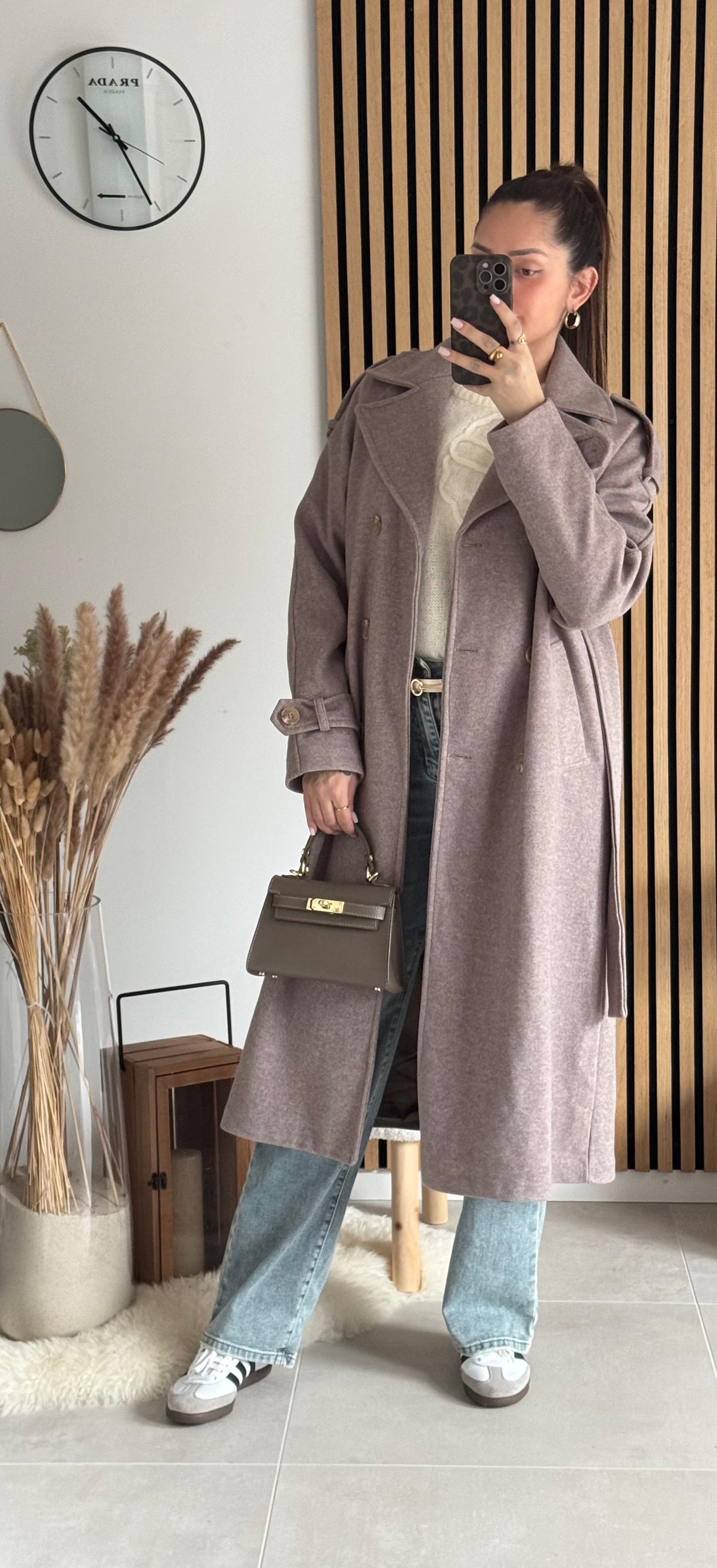 Sac inspi H Taupe Grainé - 100% Cuir 🇮🇹