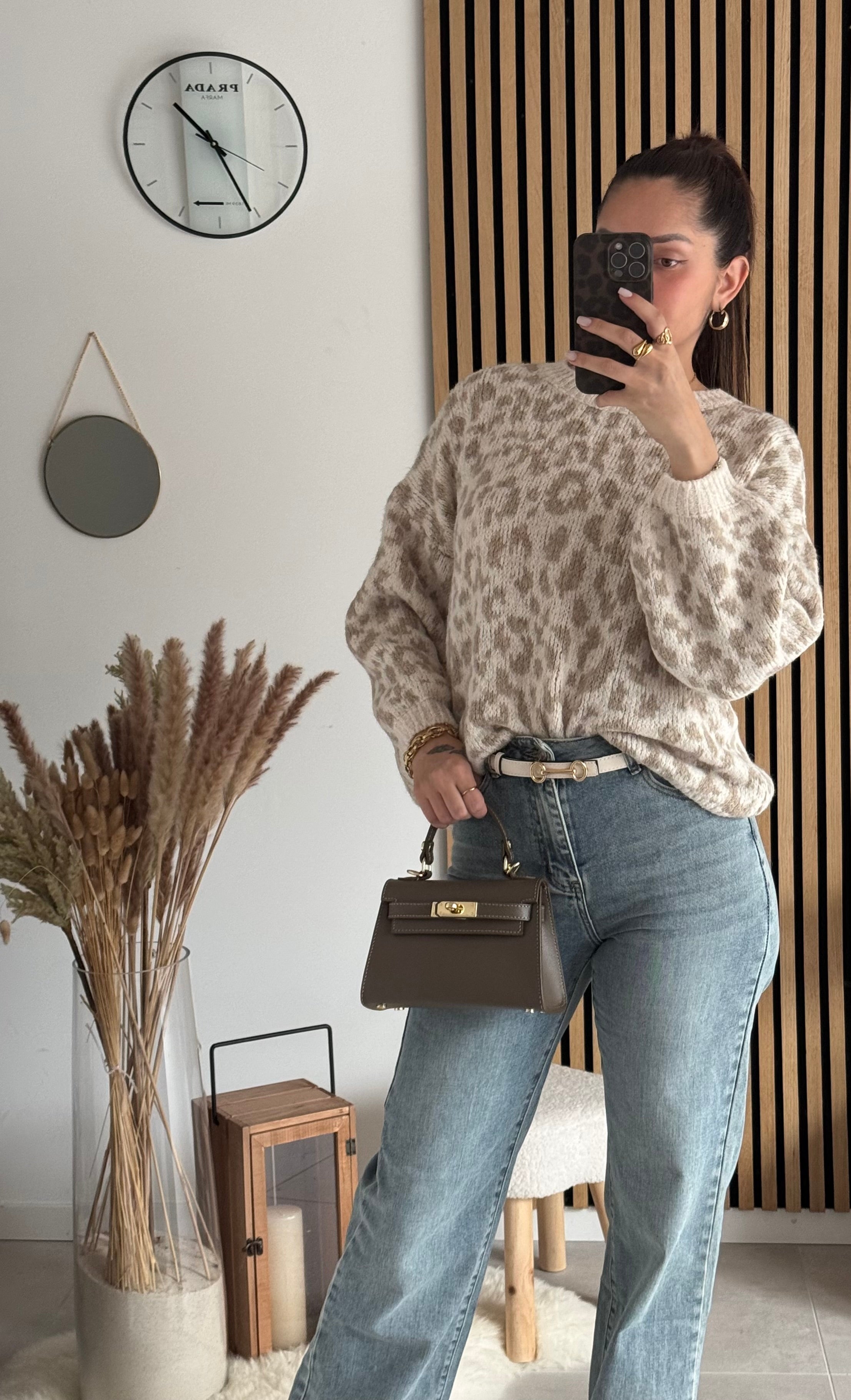 Sac inspi H Taupe Grainé - 100% Cuir 🇮🇹
