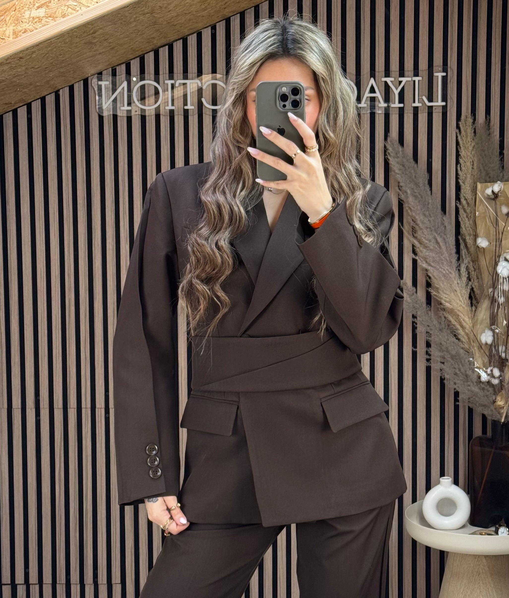 Blazer cintré marron