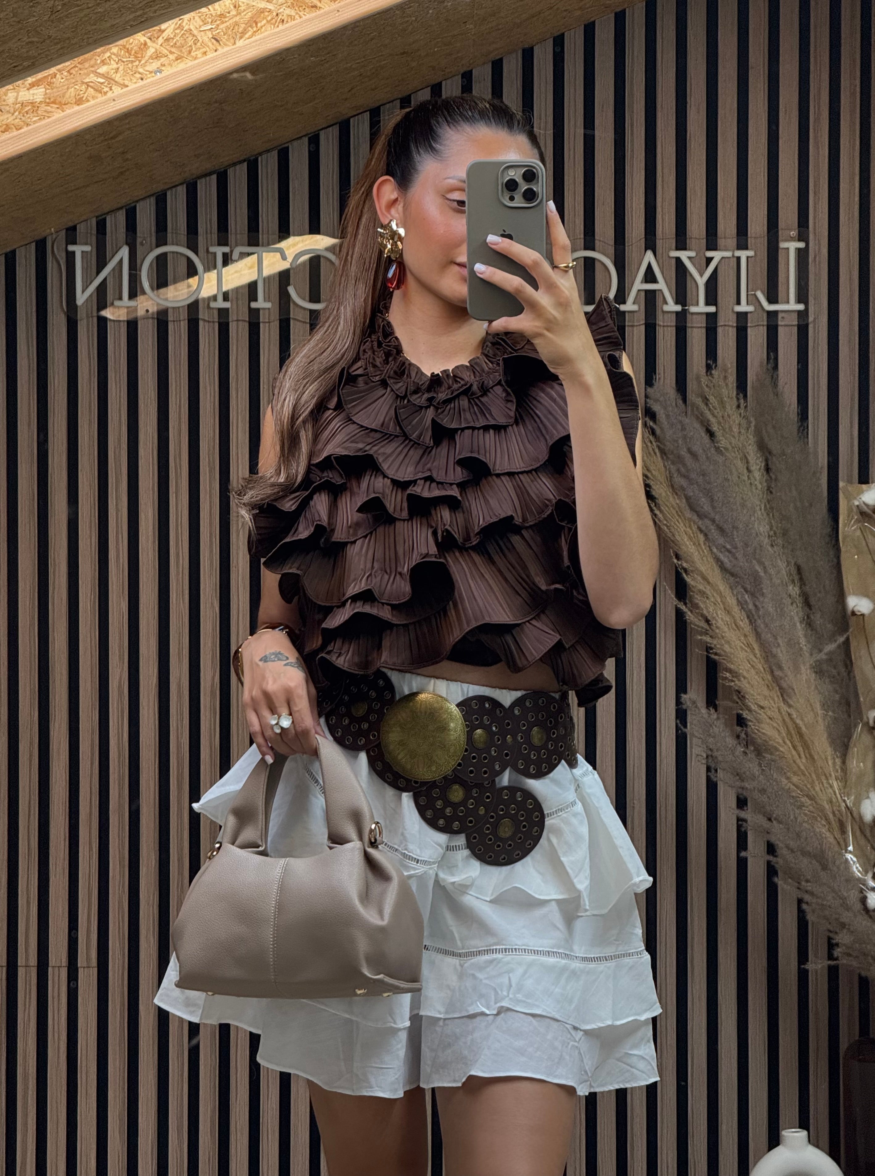 Top Froufrou marron