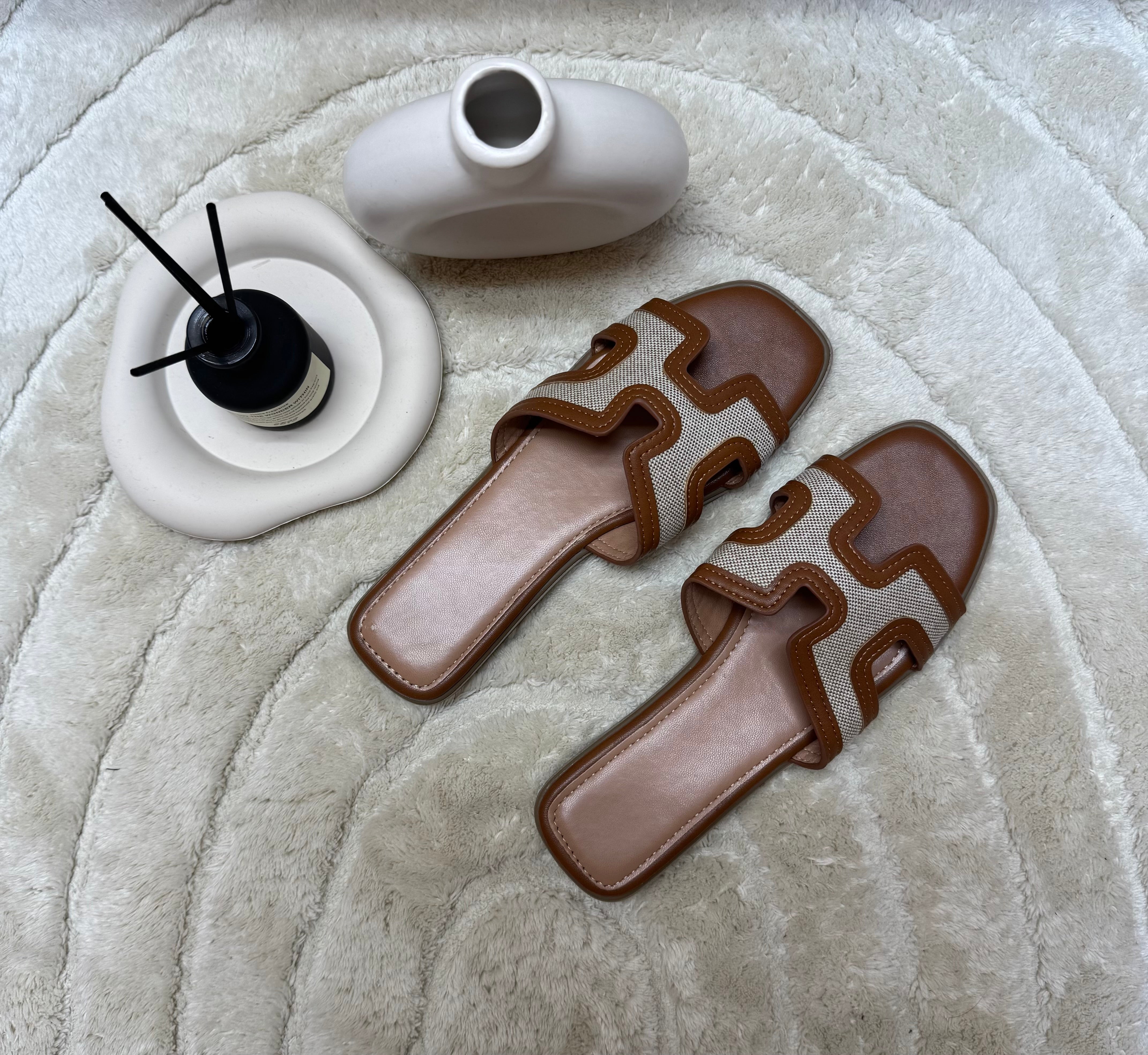 Claquettes fine Inspi H Camel