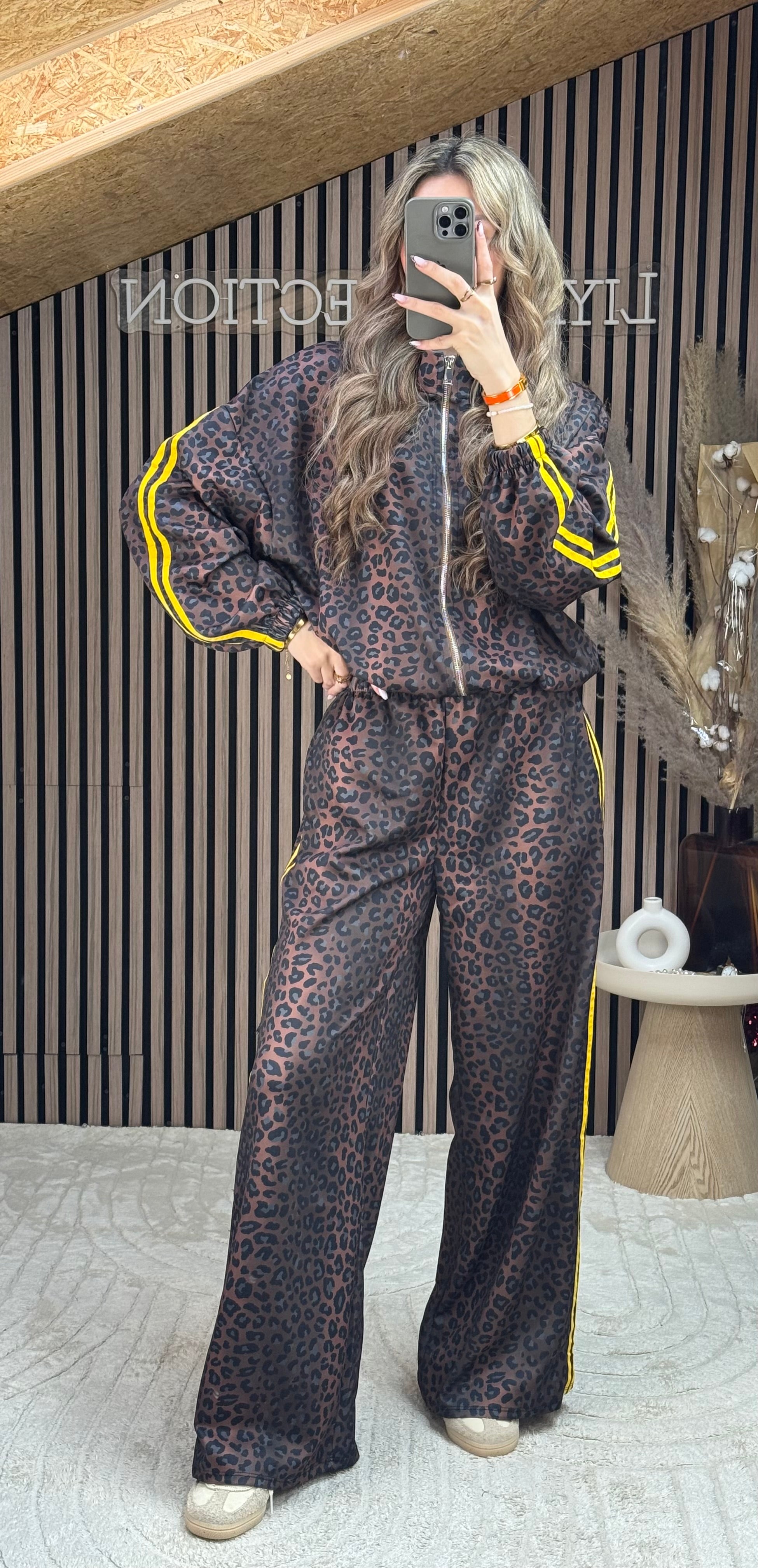 Pantalon Léopard ligne Jaune