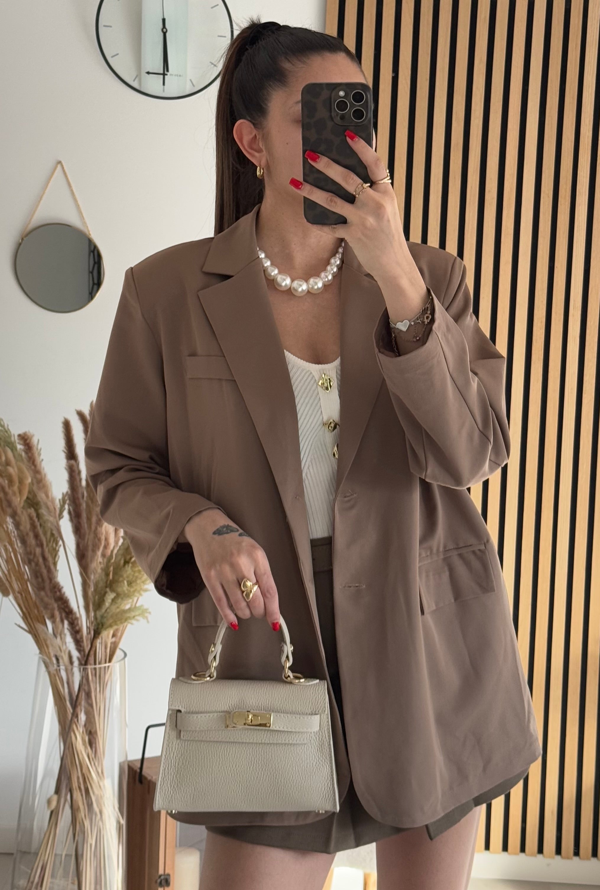 Sac inspi H Beige - 100% cuir 🇮🇹