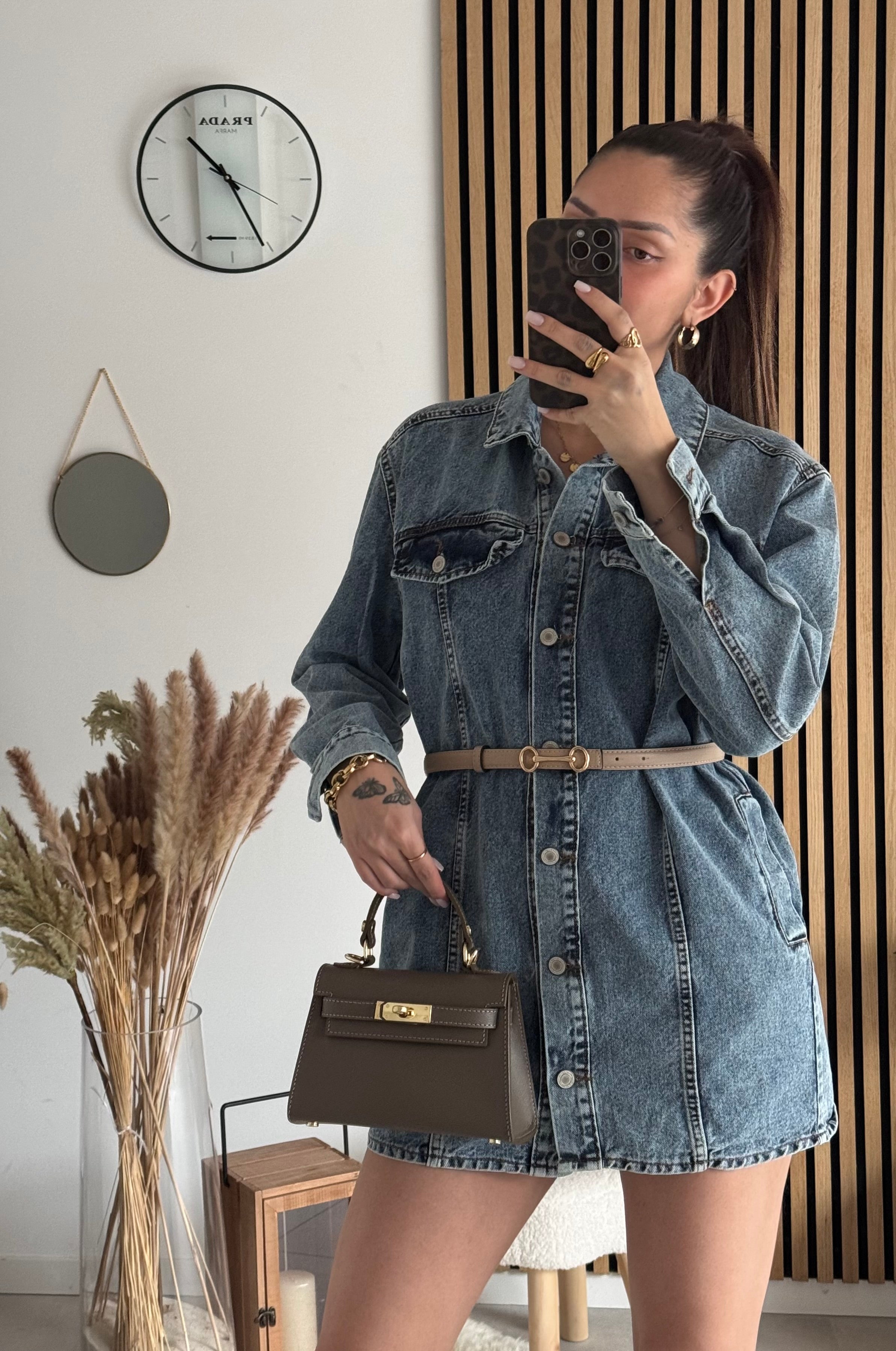 Sac inspi H Taupe Grainé - 100% Cuir 🇮🇹