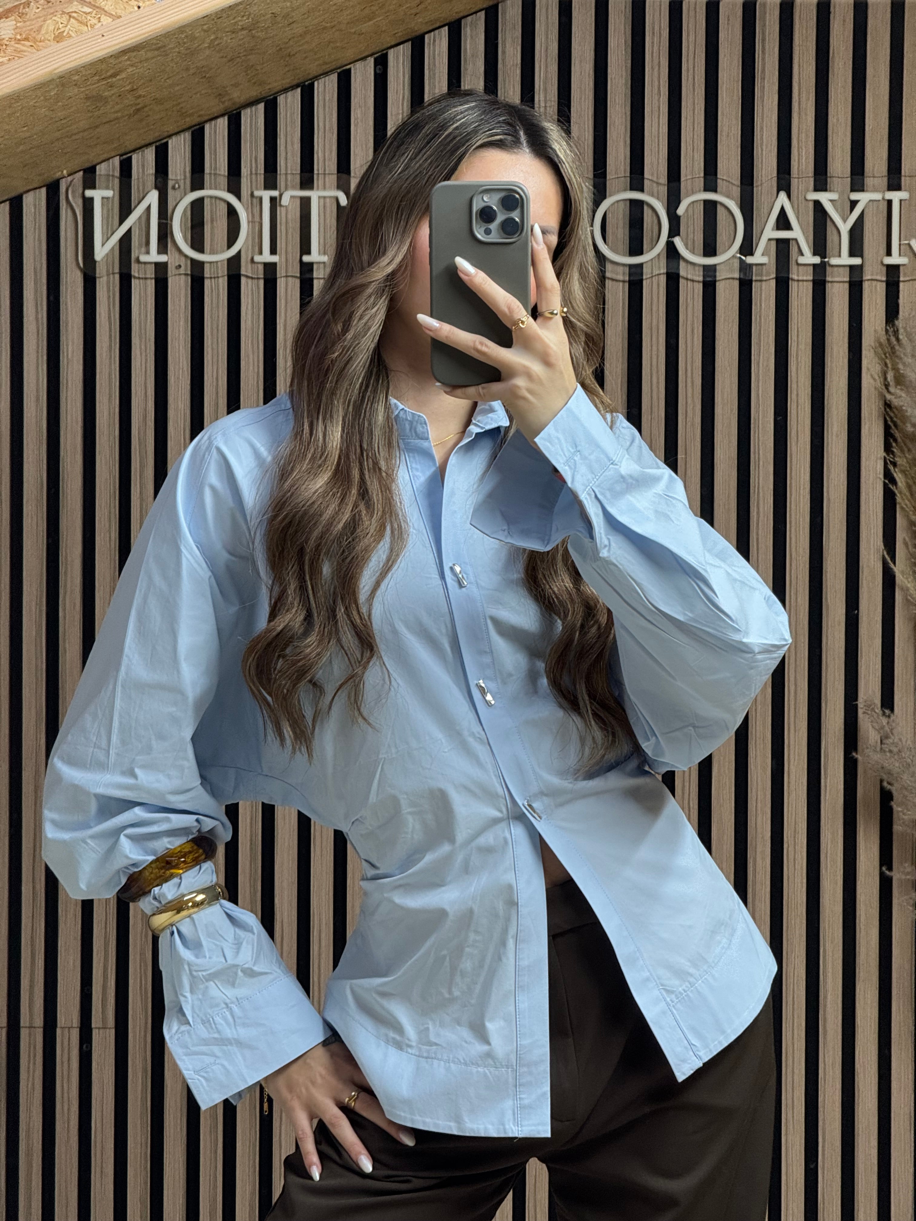 Chemise structuré bleu