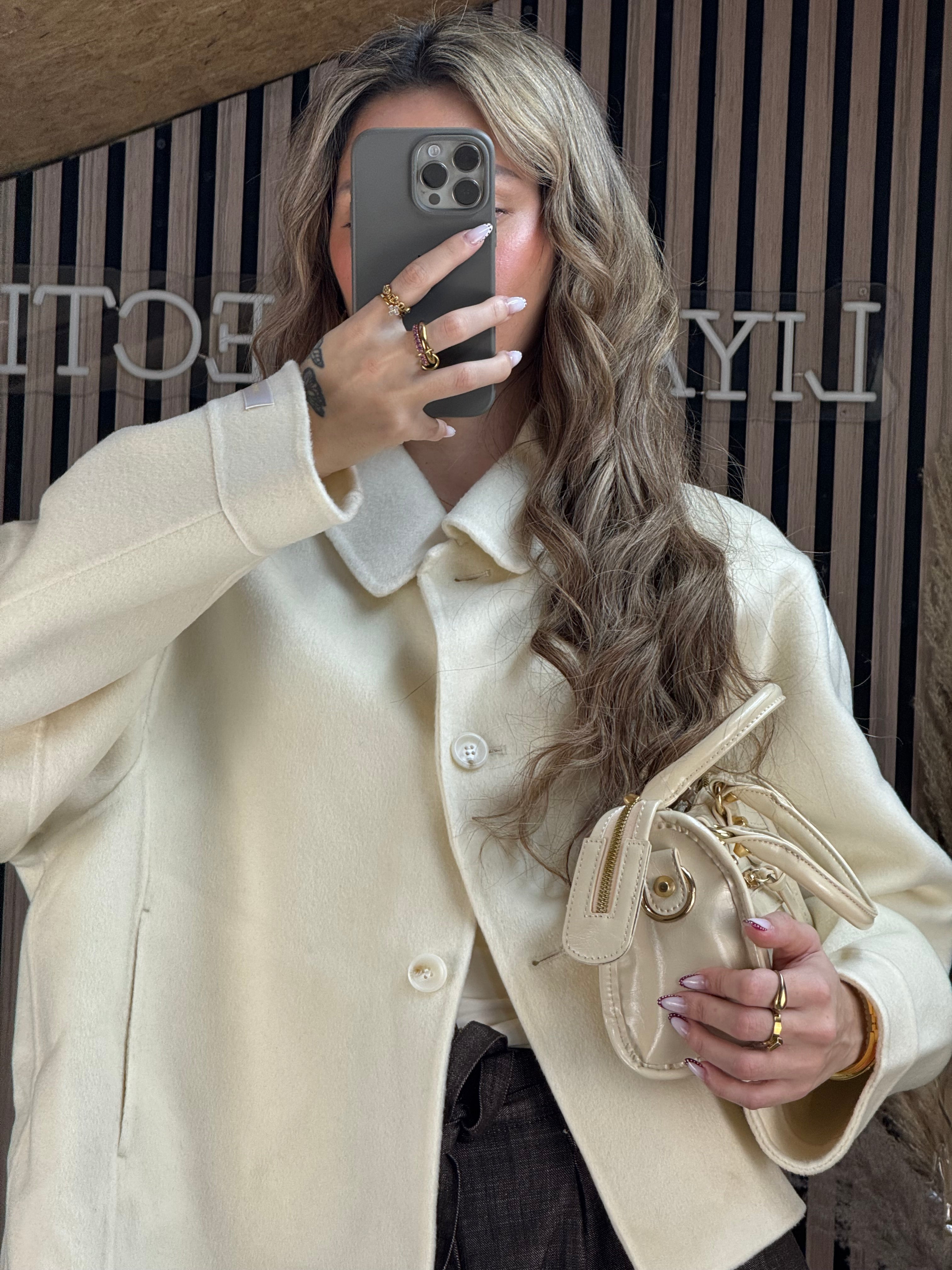 Veste 100% Laine Écru