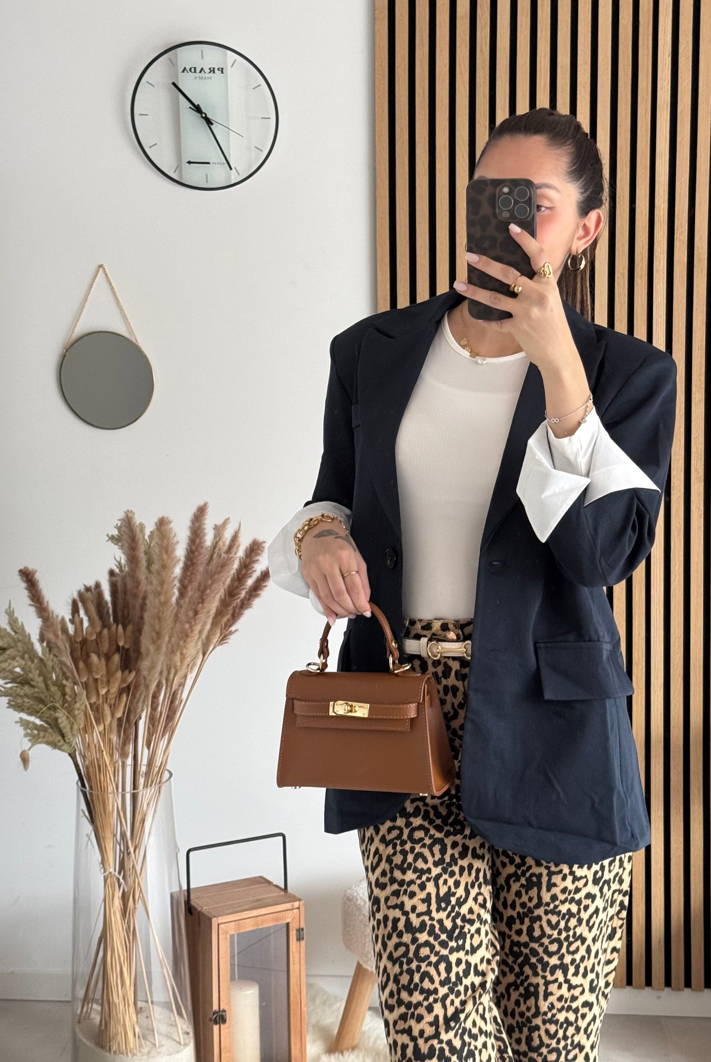 Sac inspi H Camel Grainé - 100% Cuir 🇮🇹