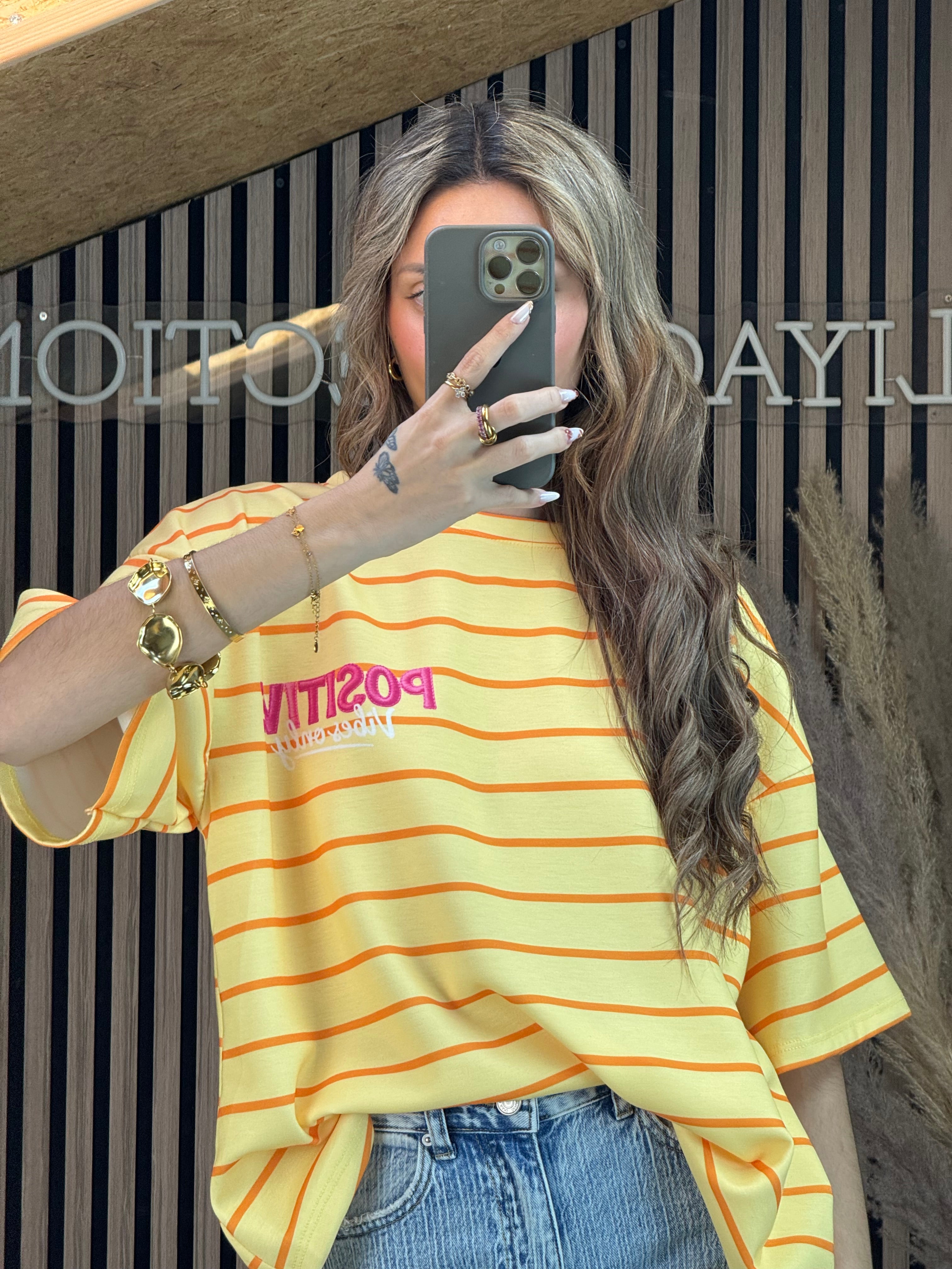 T-Shirt Positive Jaune