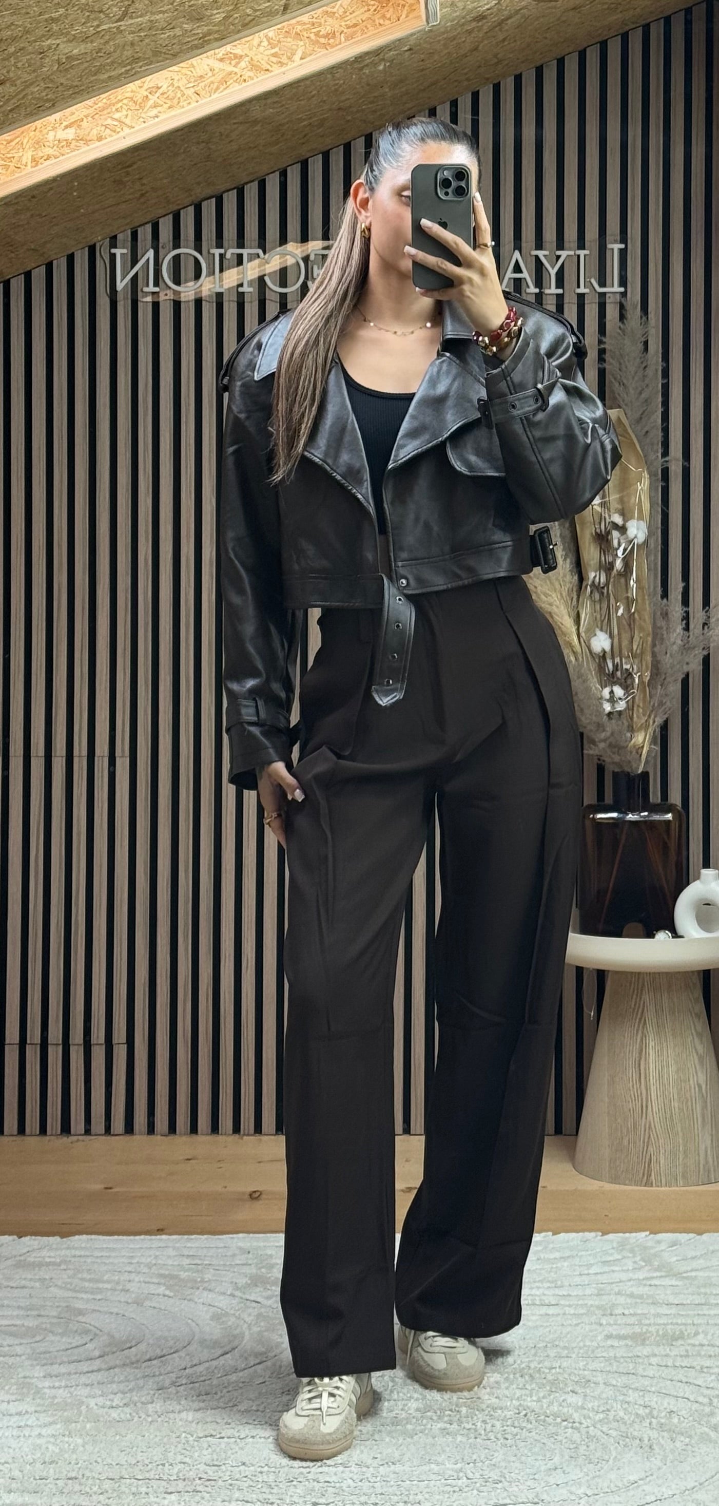 Veste Similicuir Marron