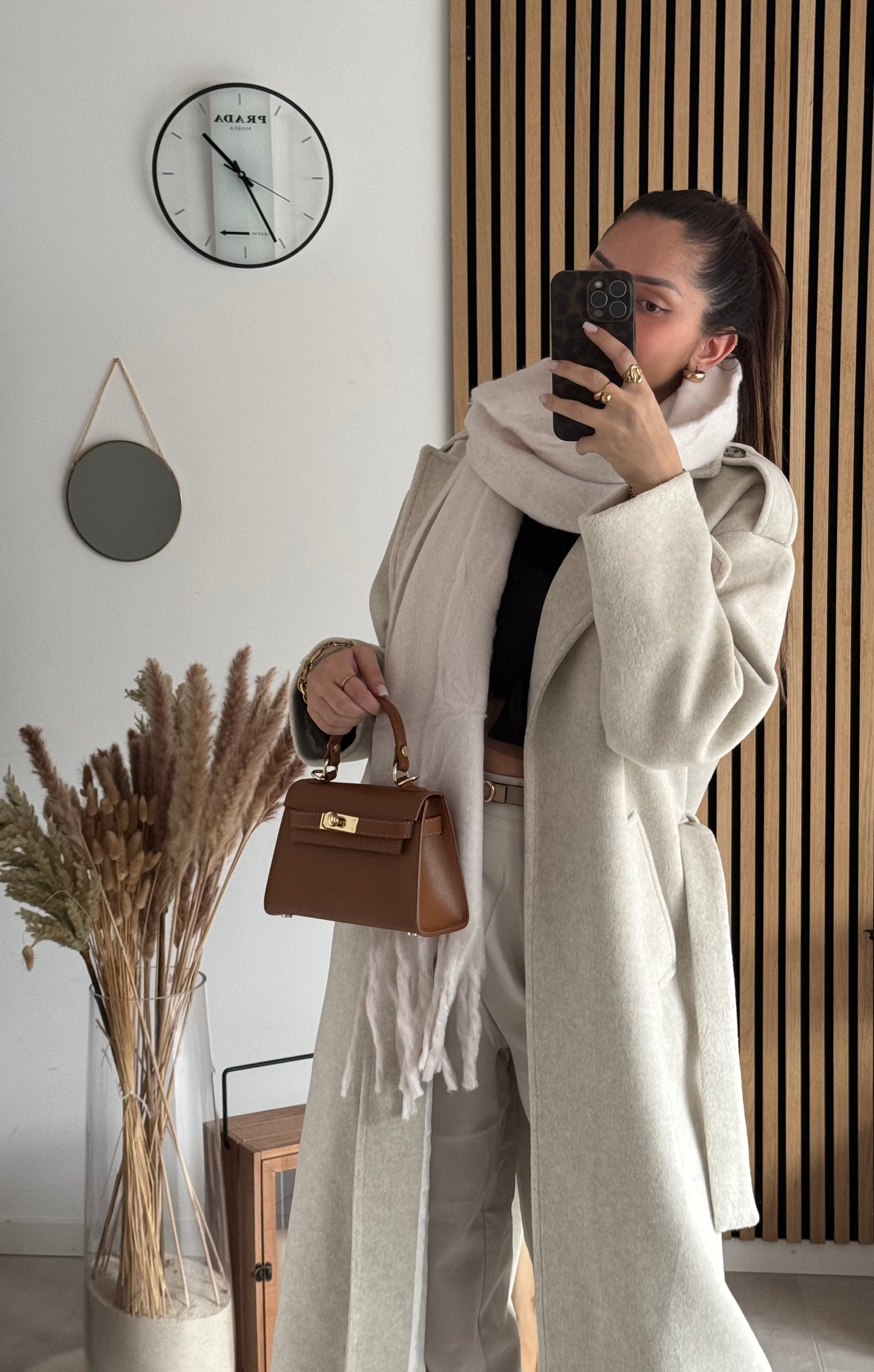 Sac inspi H Camel Grainé - 100% Cuir 🇮🇹