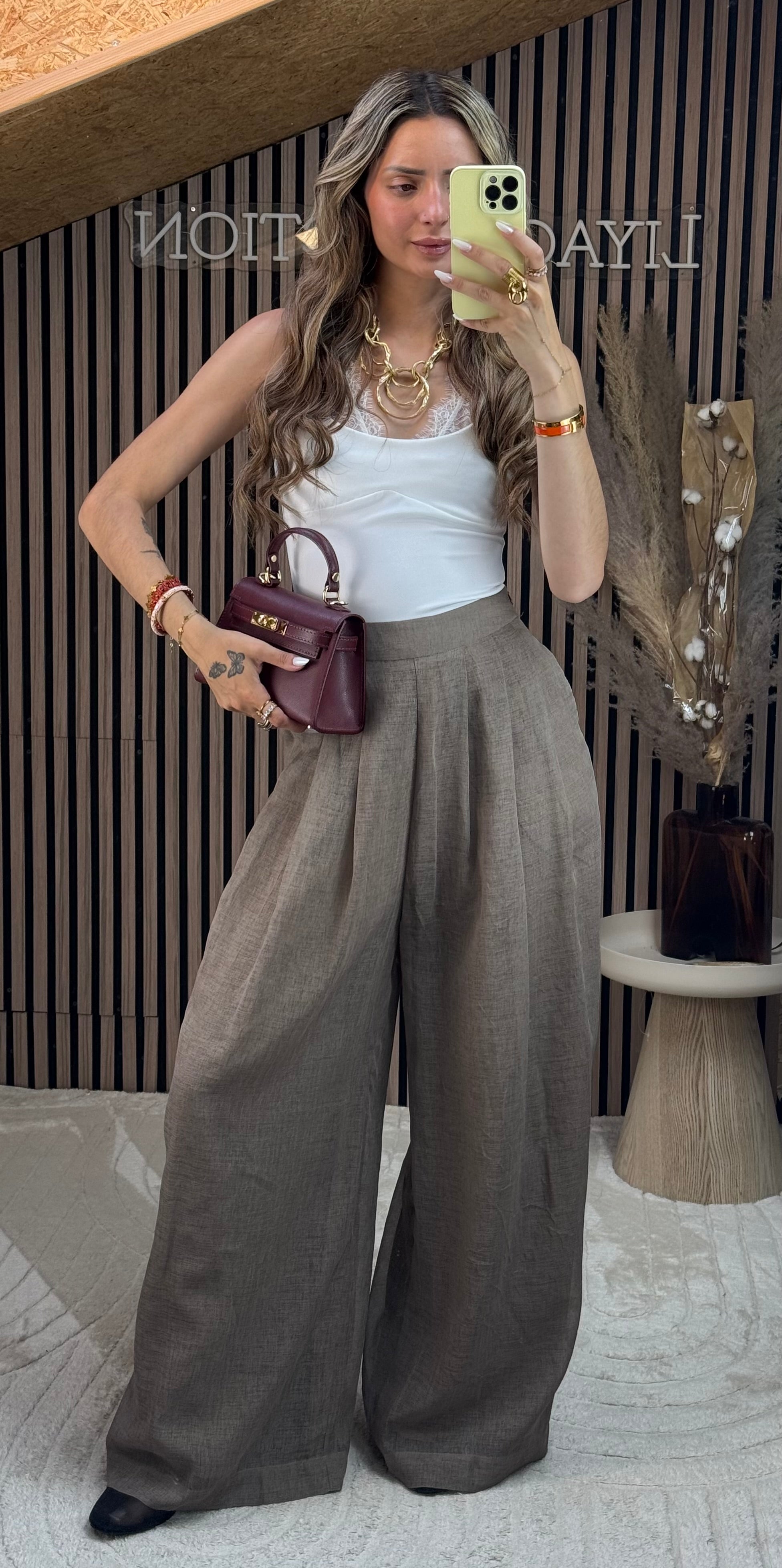 Pantalon Celia Taupe
