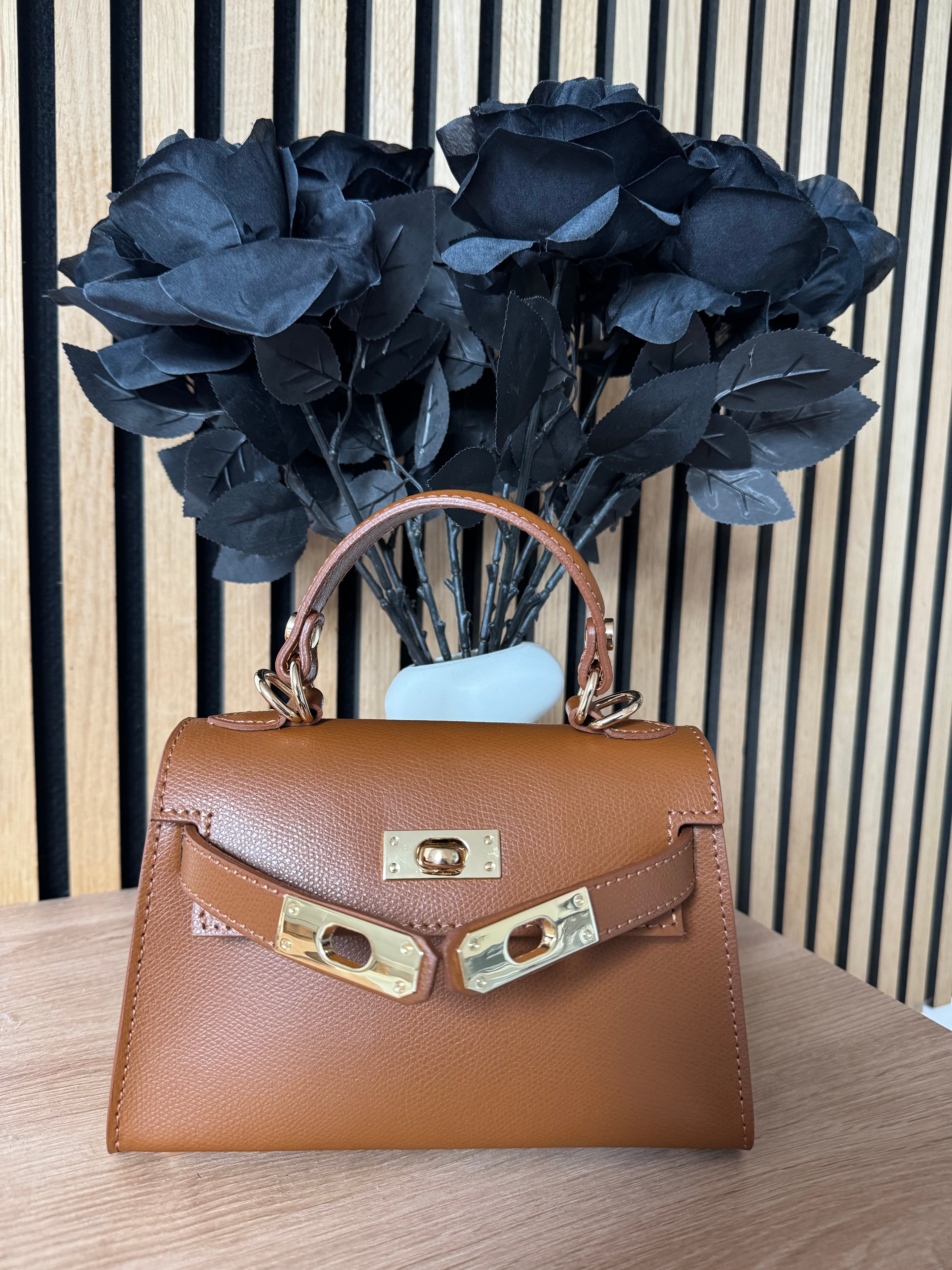 Sac inspi H Camel Grainé - 100% Cuir 🇮🇹