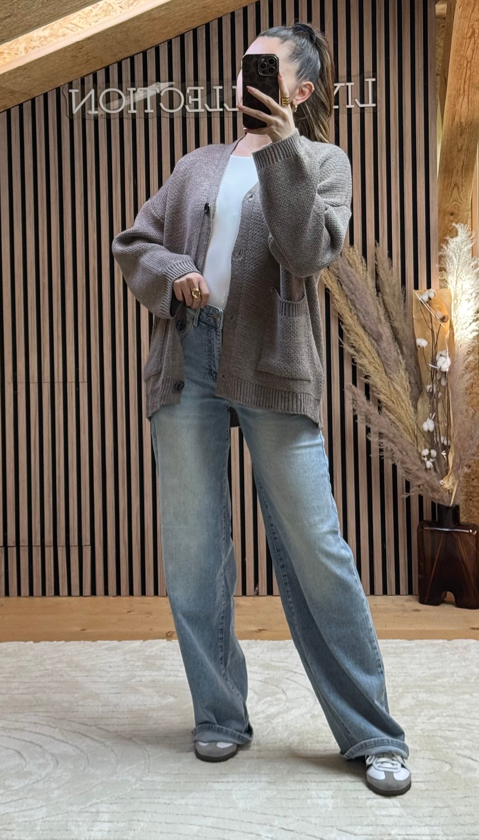 Gilet Alizia Taupe