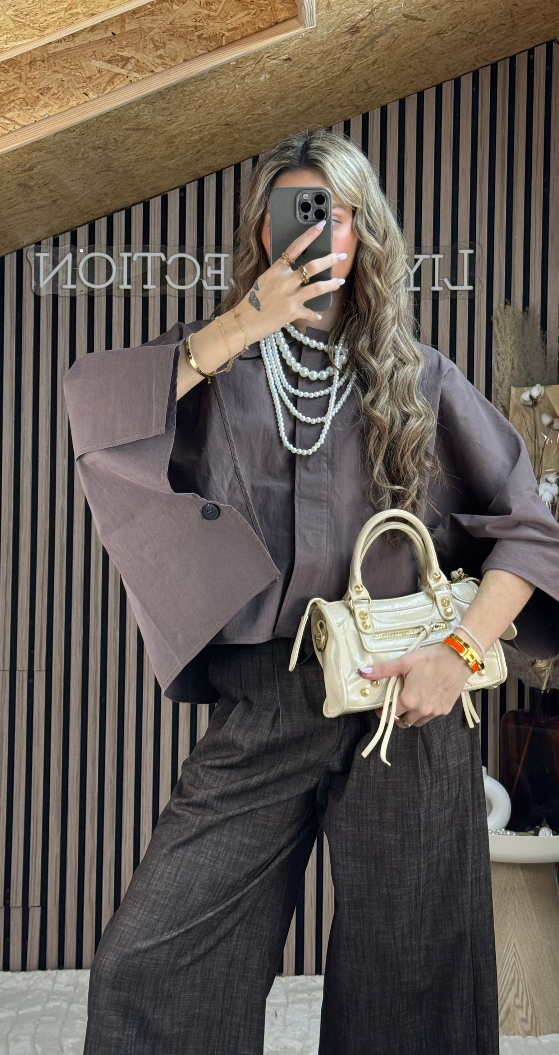 Cape/ Chemise marron