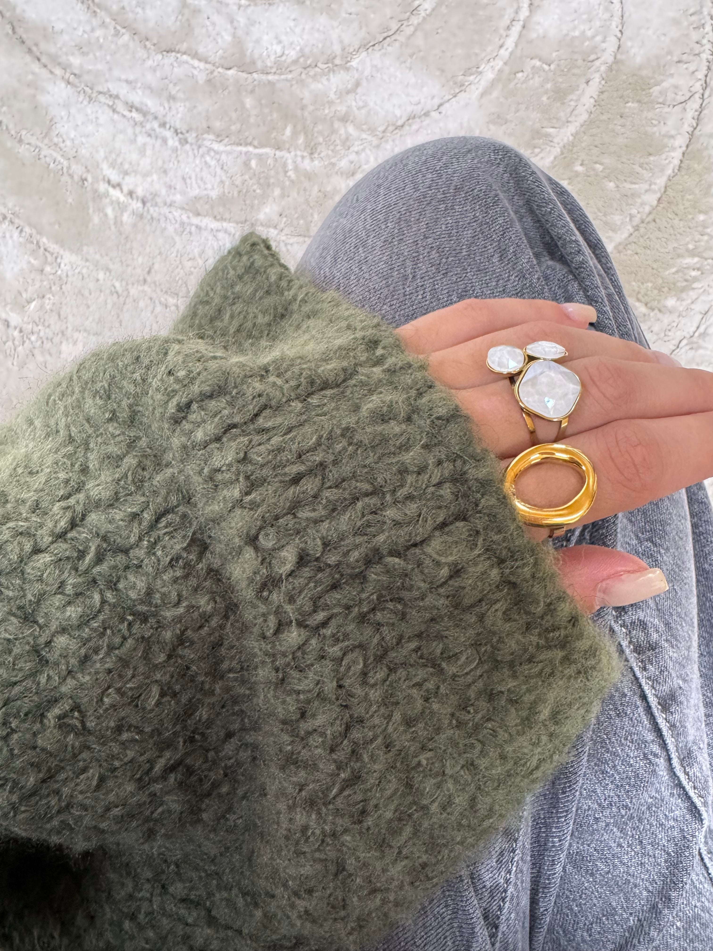 Bague Meva Blanc