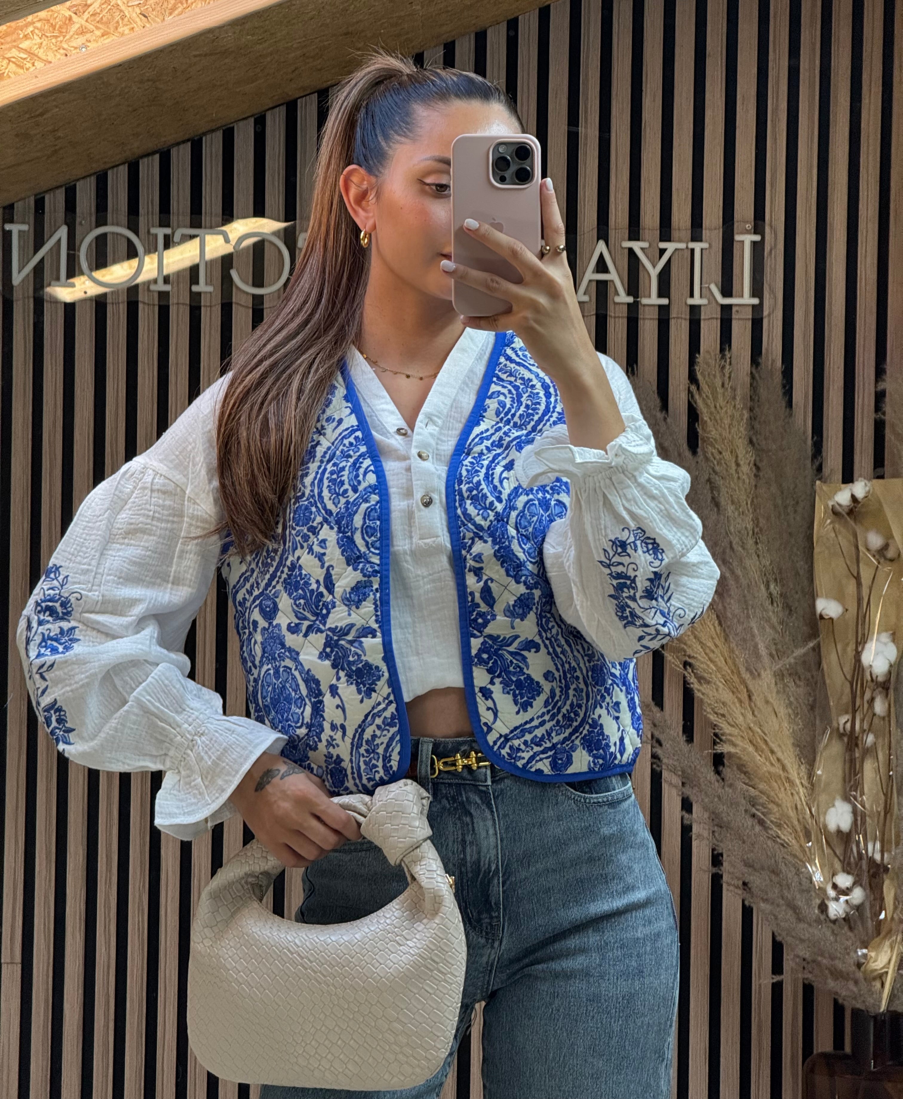 Veste sans manches Jane bleu