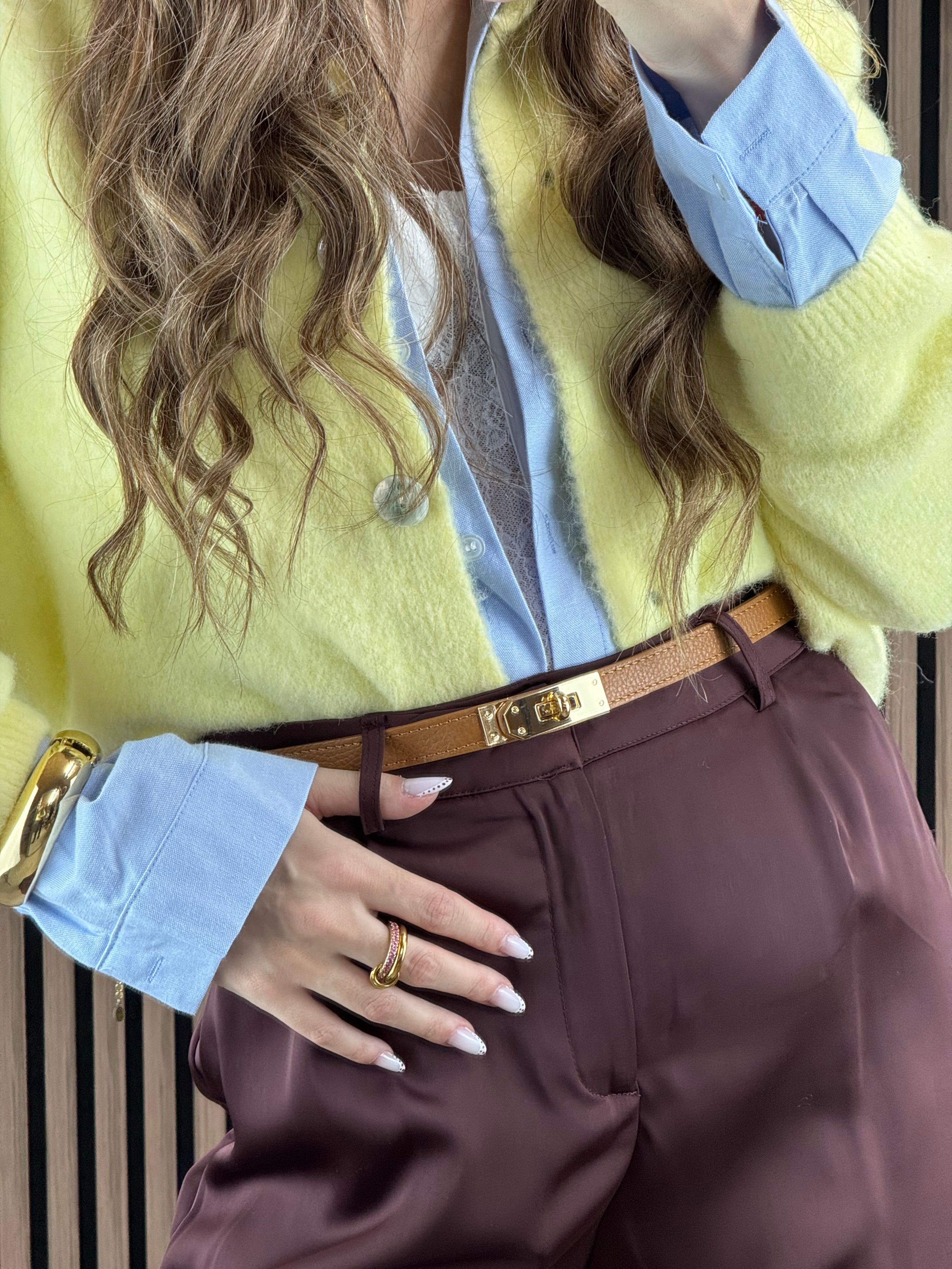 Ceinture inspi H Camel 100% Cuir 🇮🇹