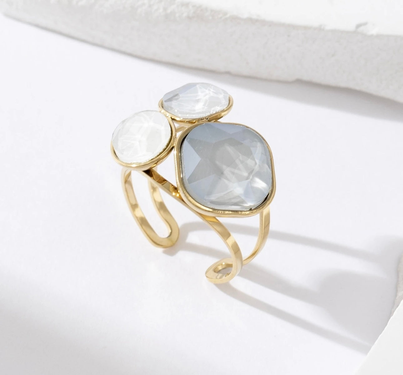Bague Meva Blanc