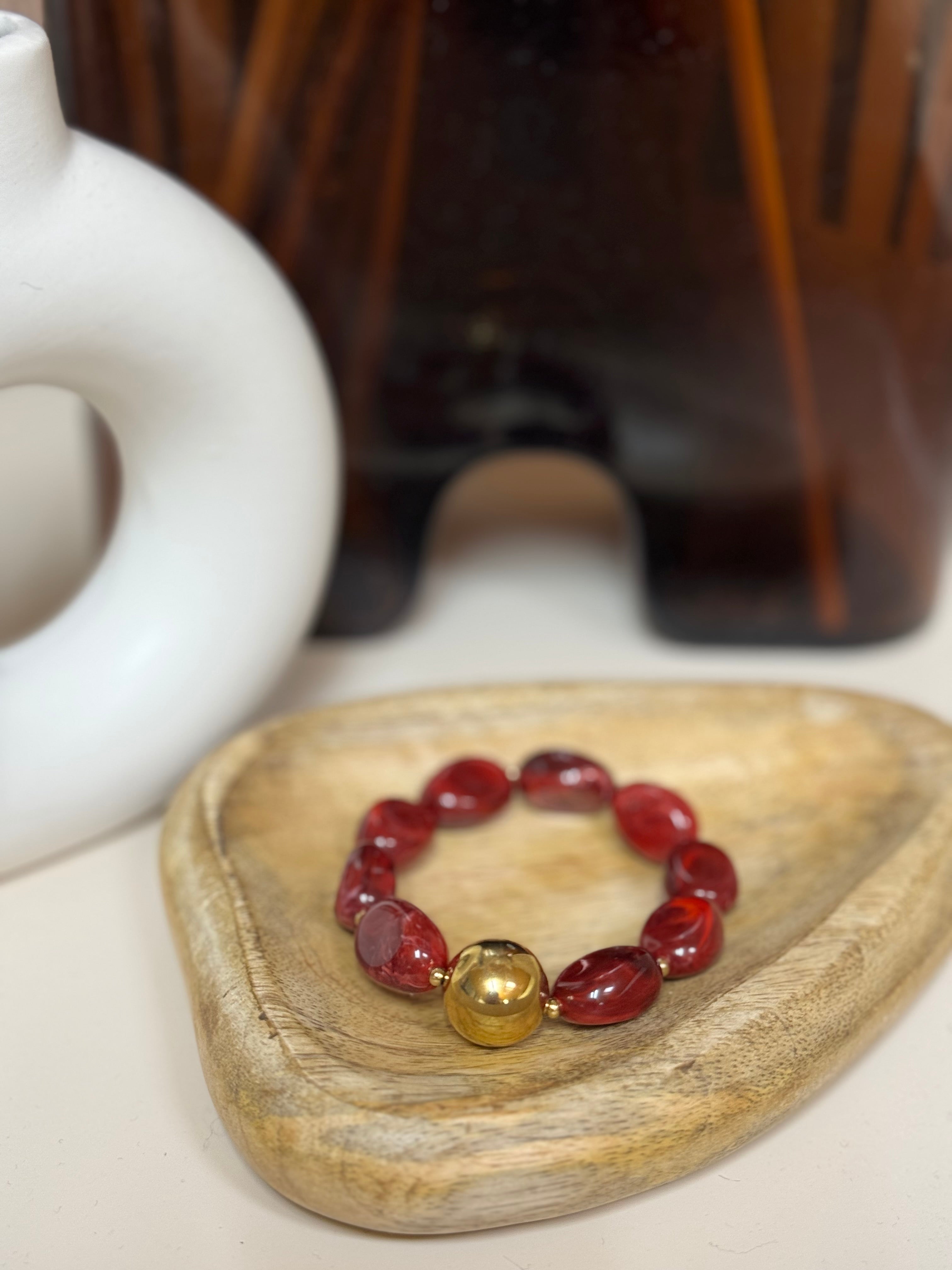 Bracelet Liya Bordeaux
