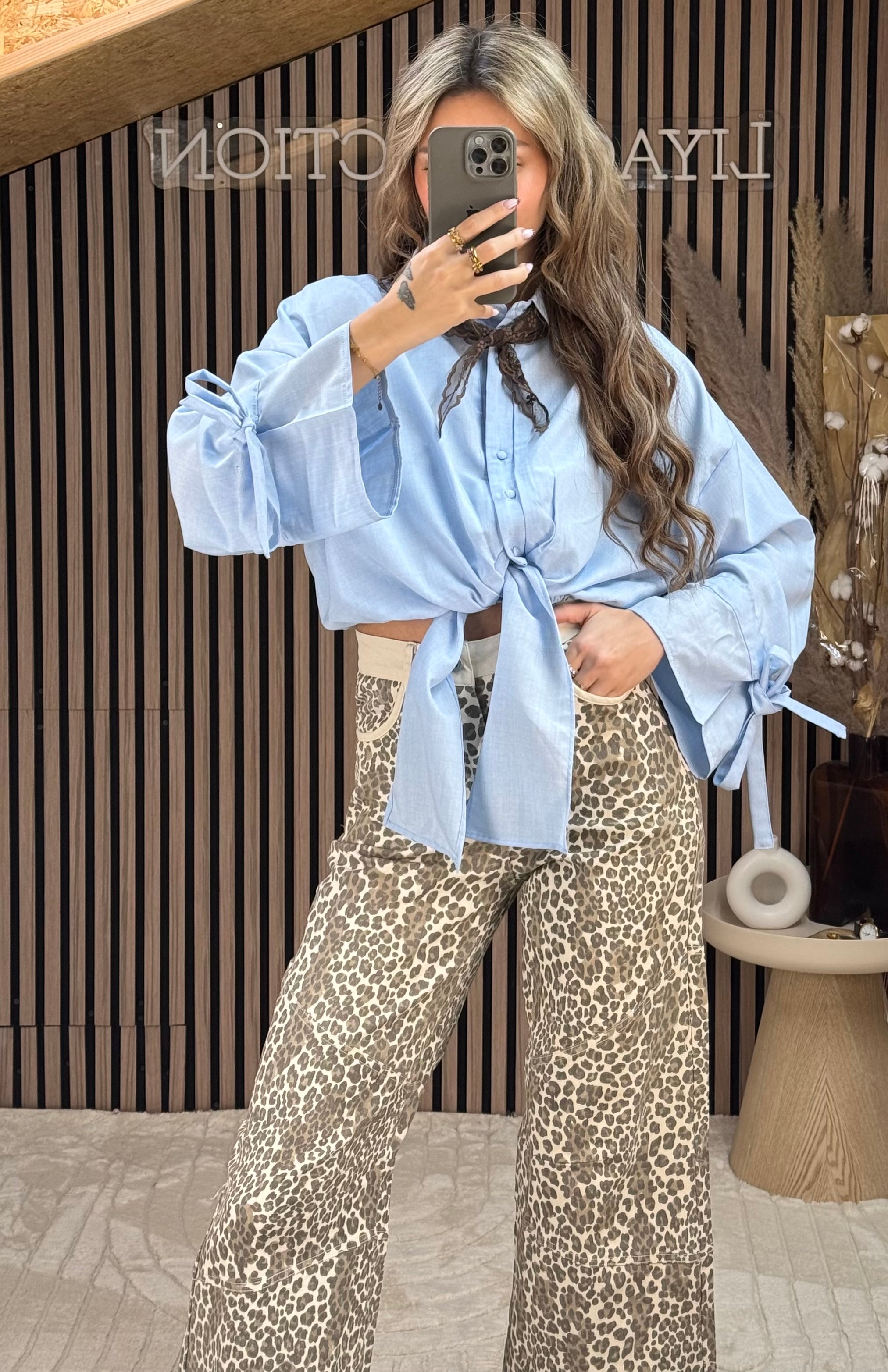 Pantalon Léopard détail beige