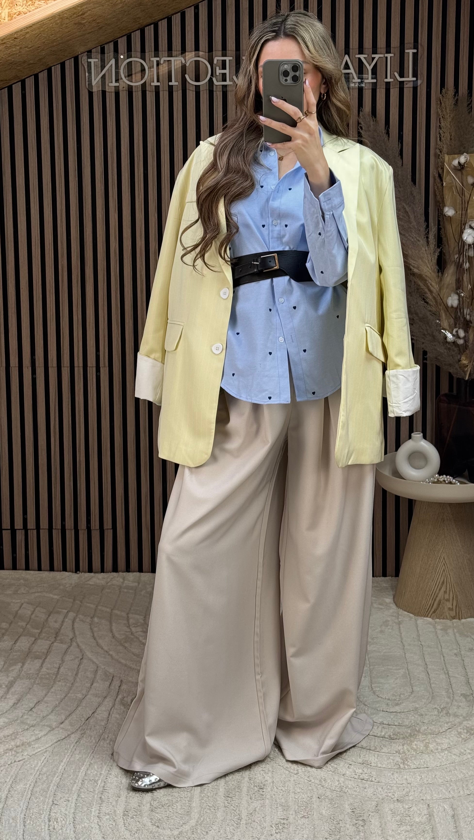 Chemise petit cœur bleu