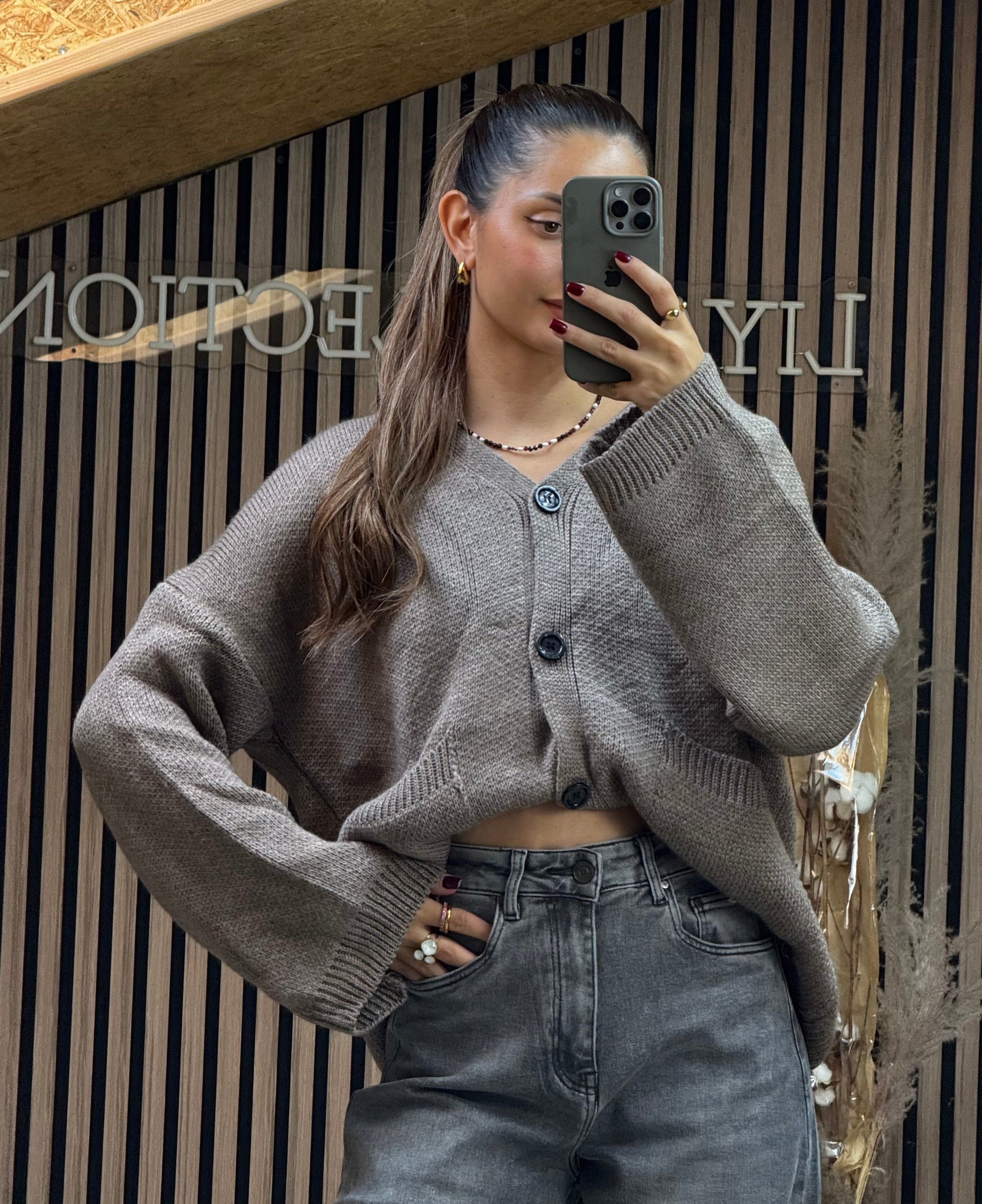 Gilet Alizia Taupe