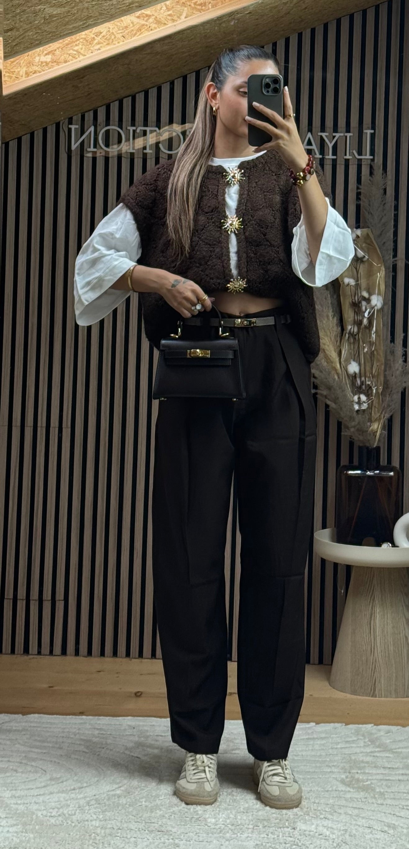 Gilet Solène Marron