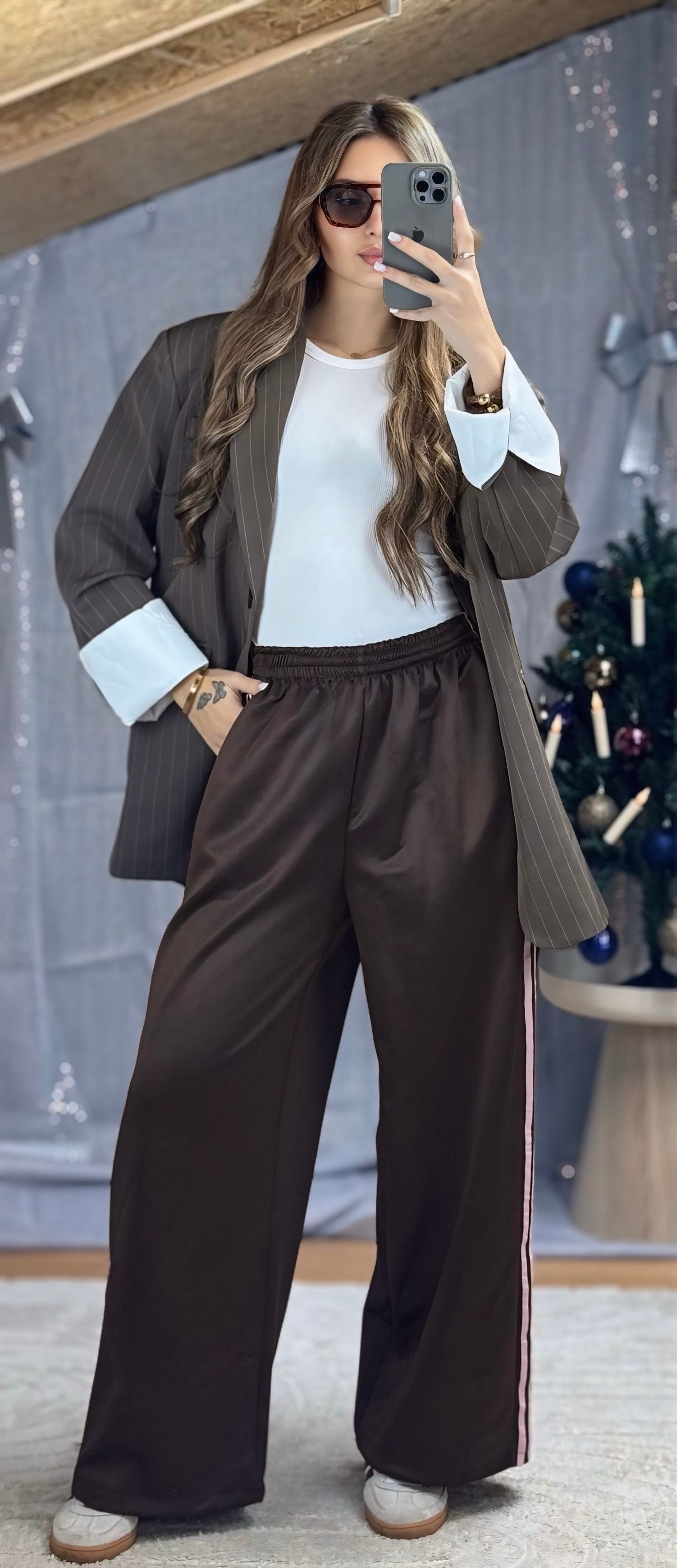 Pantalon Inspi A Marron/Rose