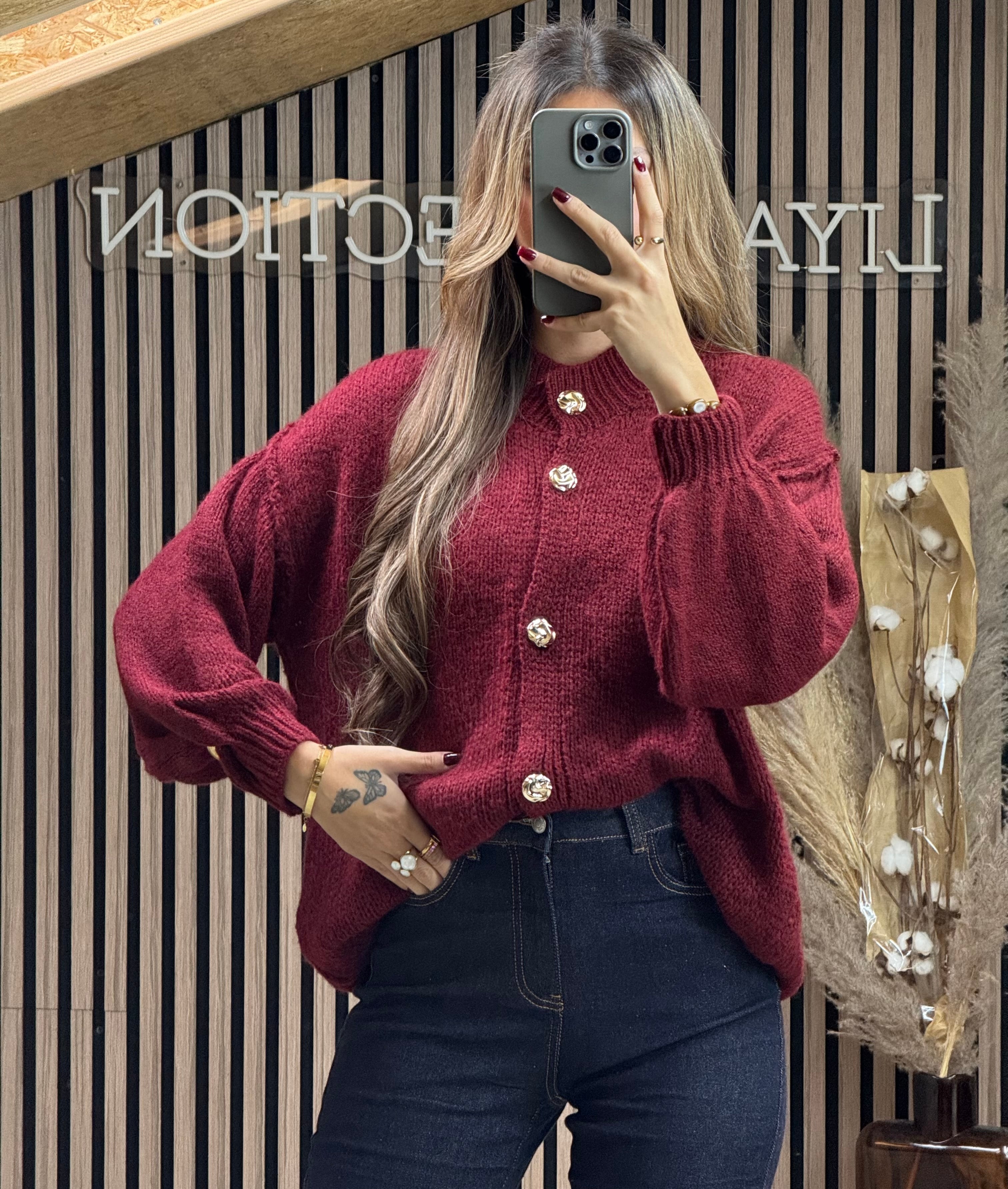Gilet Alicia Bordeaux