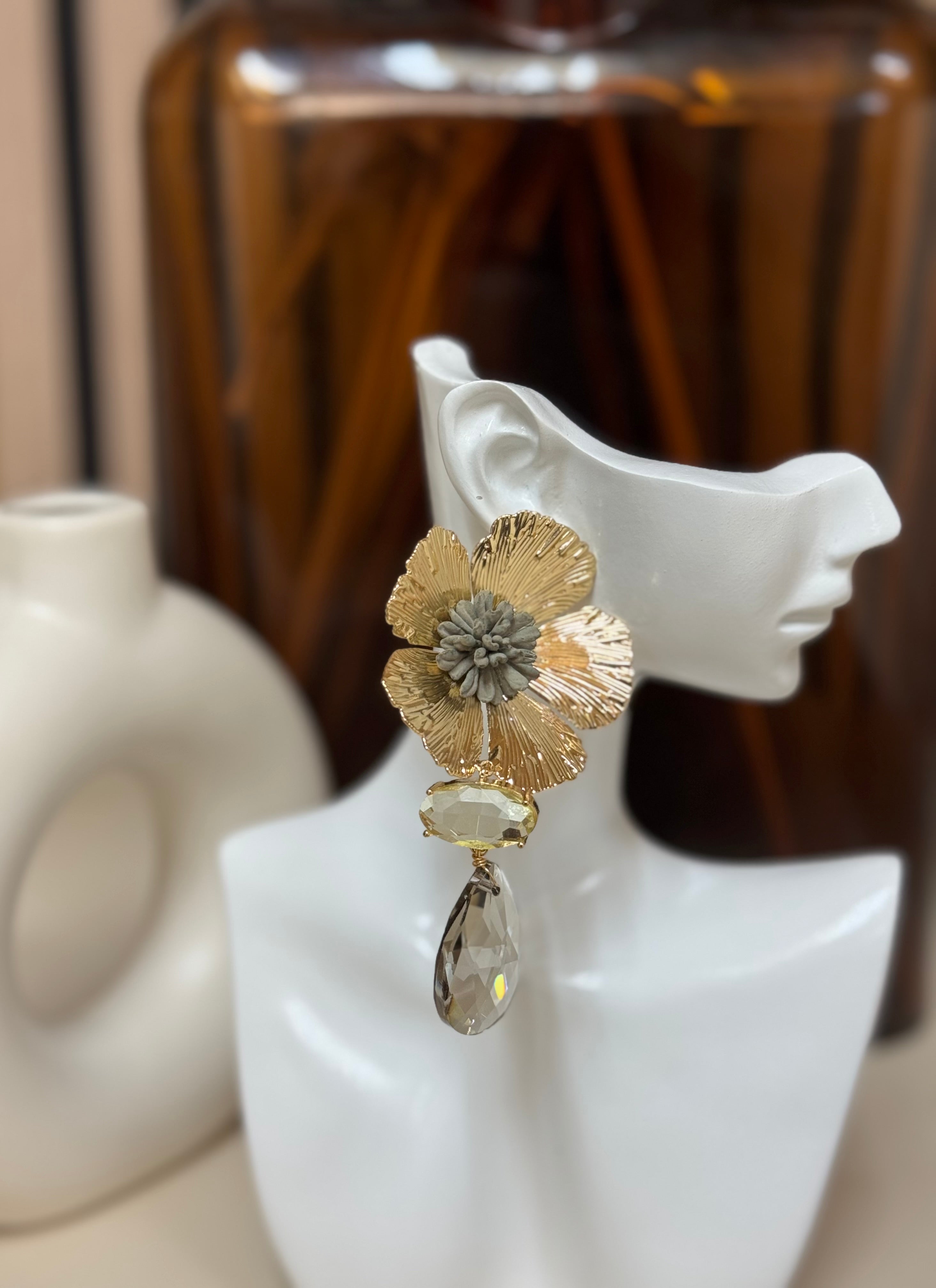 Boucles d’oreilles Etya Kaki Clair