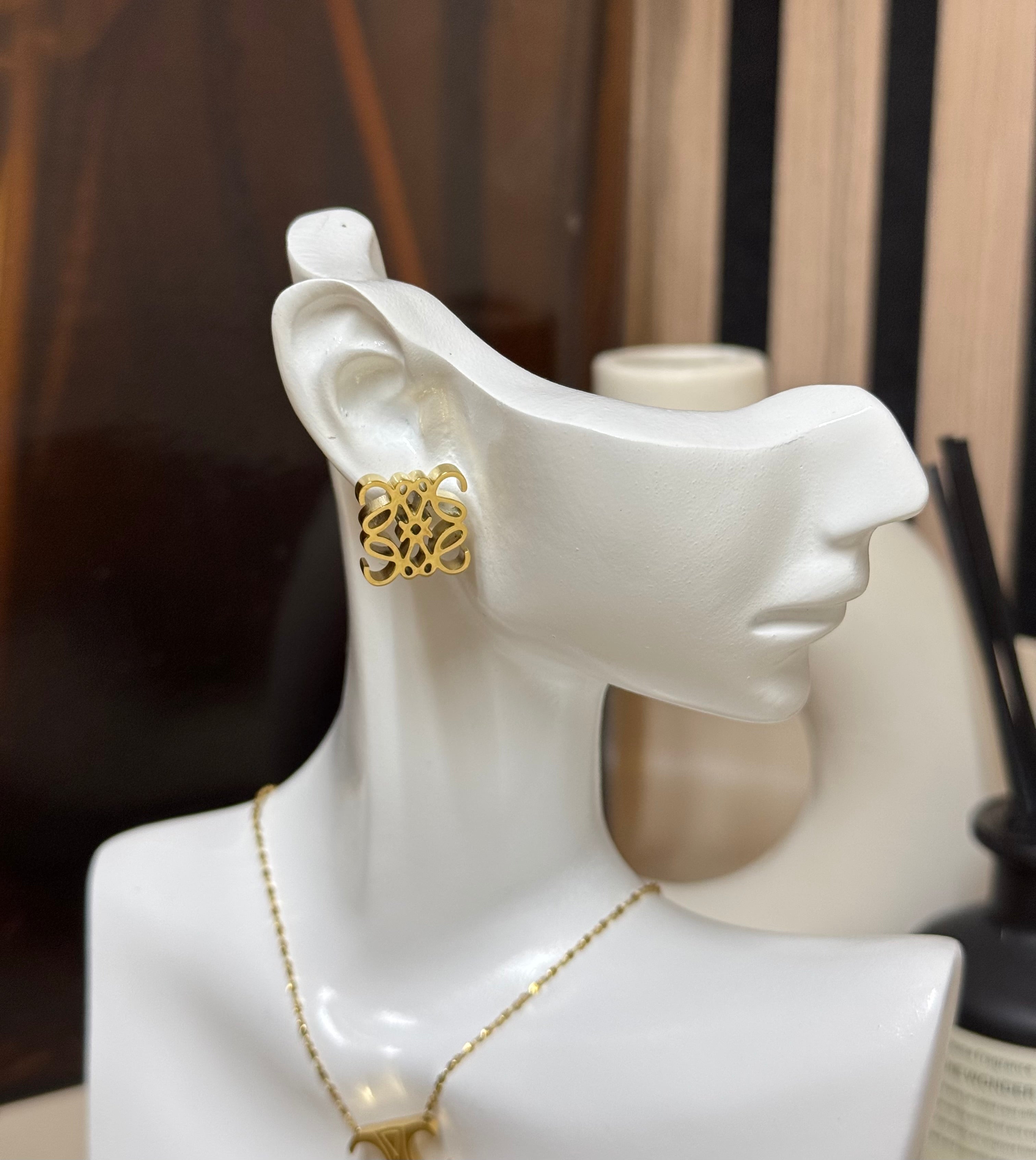 Boucles d’oreilles inspi loewe doré