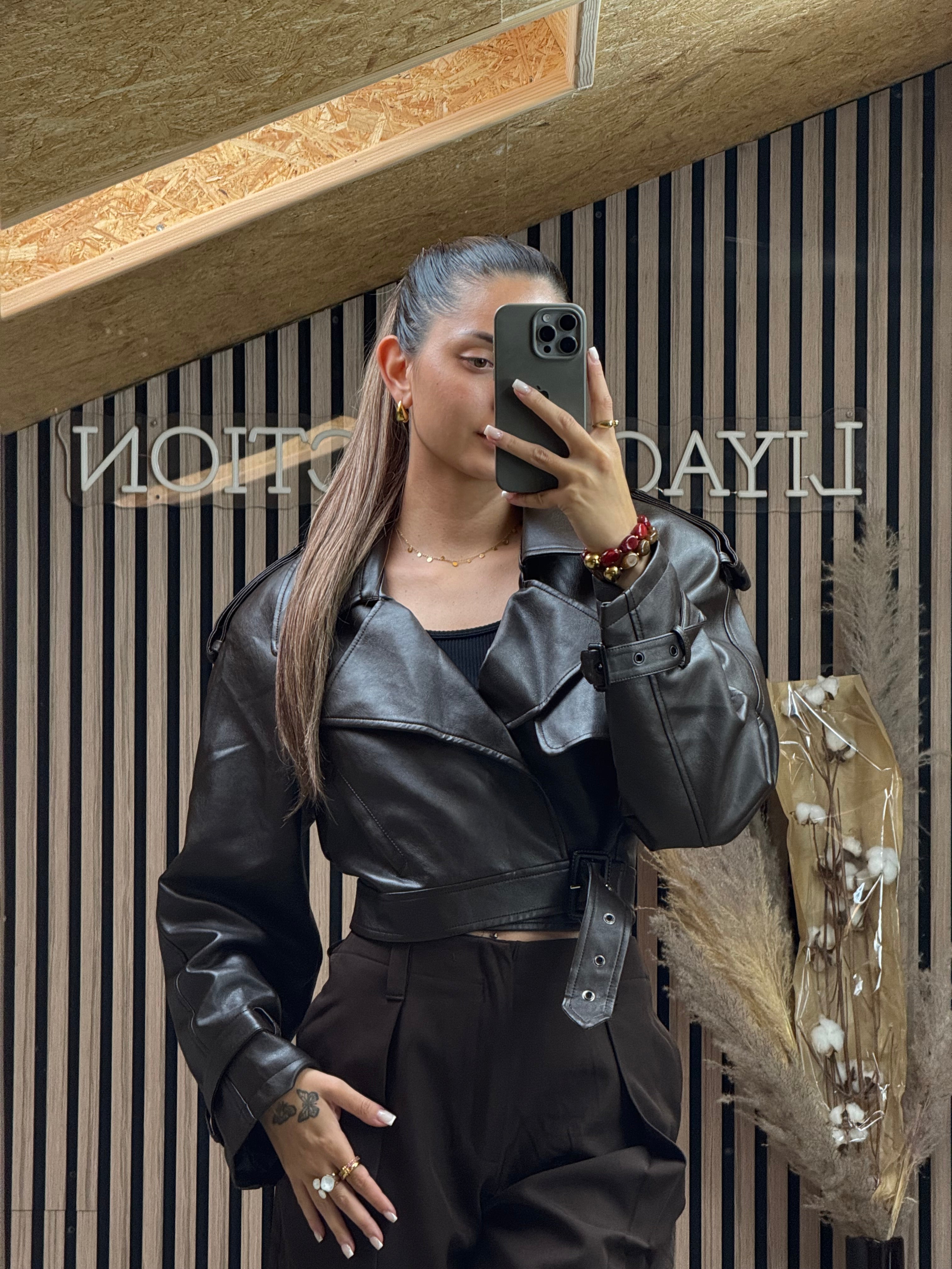 Veste Similicuir Marron