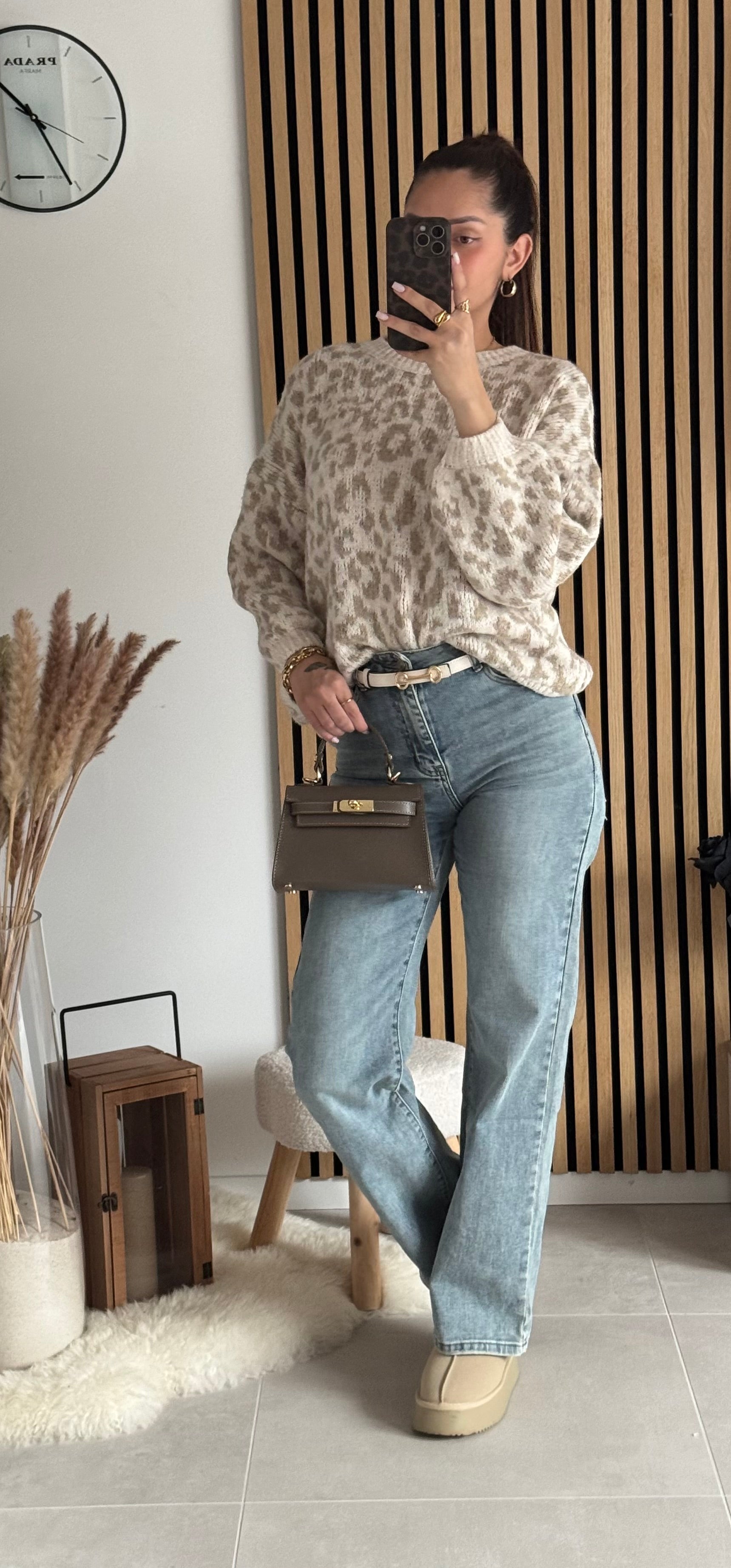 Sac inspi H Taupe Grainé - 100% Cuir 🇮🇹